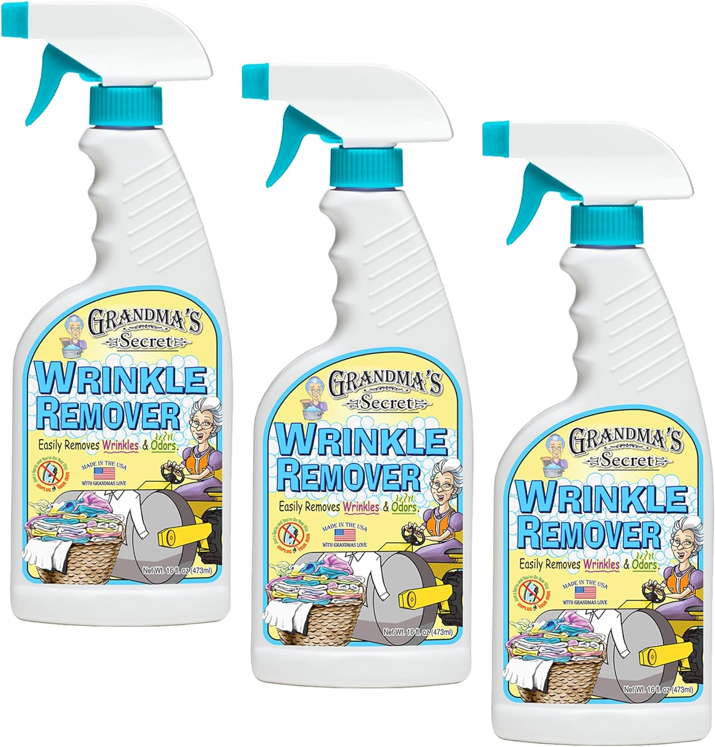 Grandma's Secret Spot Remover Laundry Spray - Chlorine, Bleach and Toxin-Free Fabric Stain Remover for Clothes - Removes Oil, Paint, Blood and Pet Stains - 16 Oz, 2 Pack