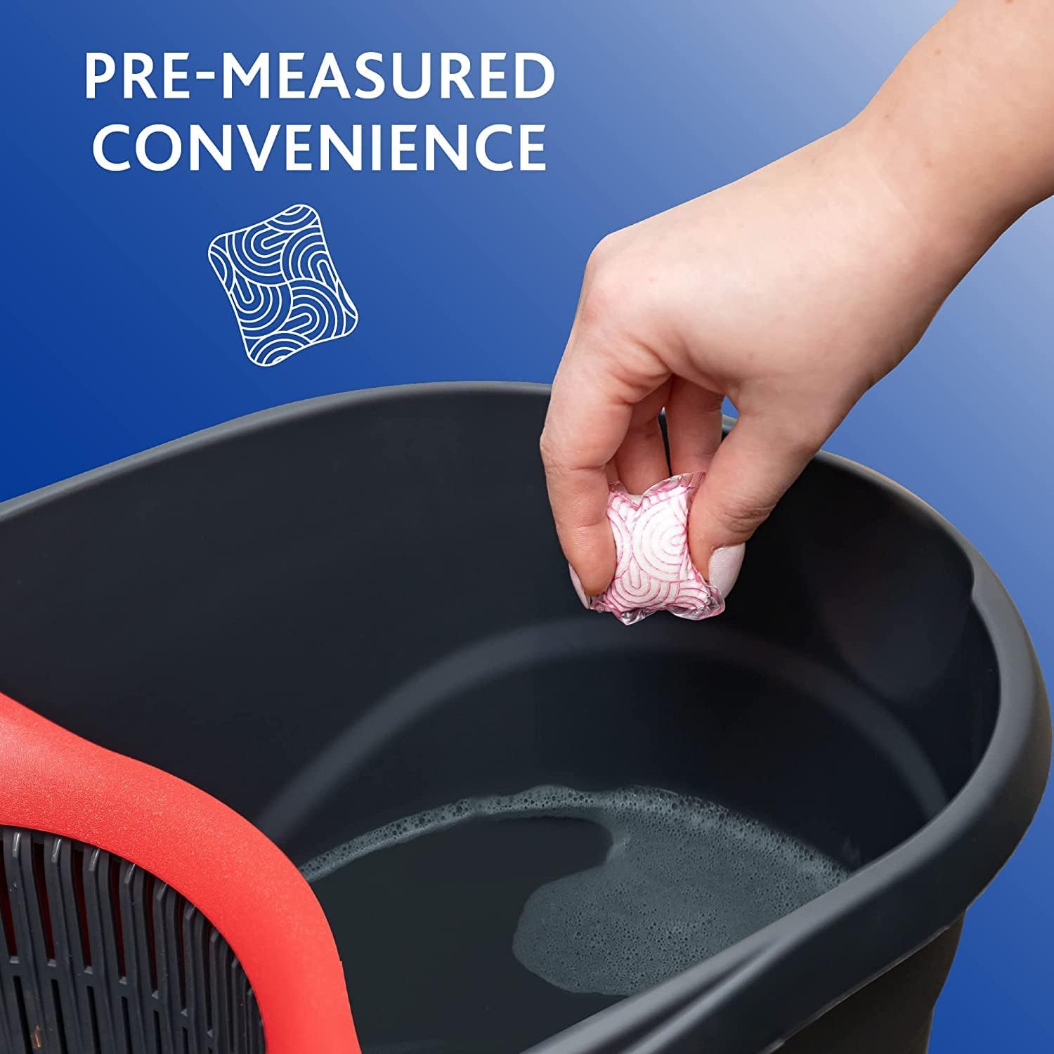 O-Cedar EasyWring Microfiber Spin Mop, Bucket Floor Cleaning System, Red, Gray, Standard