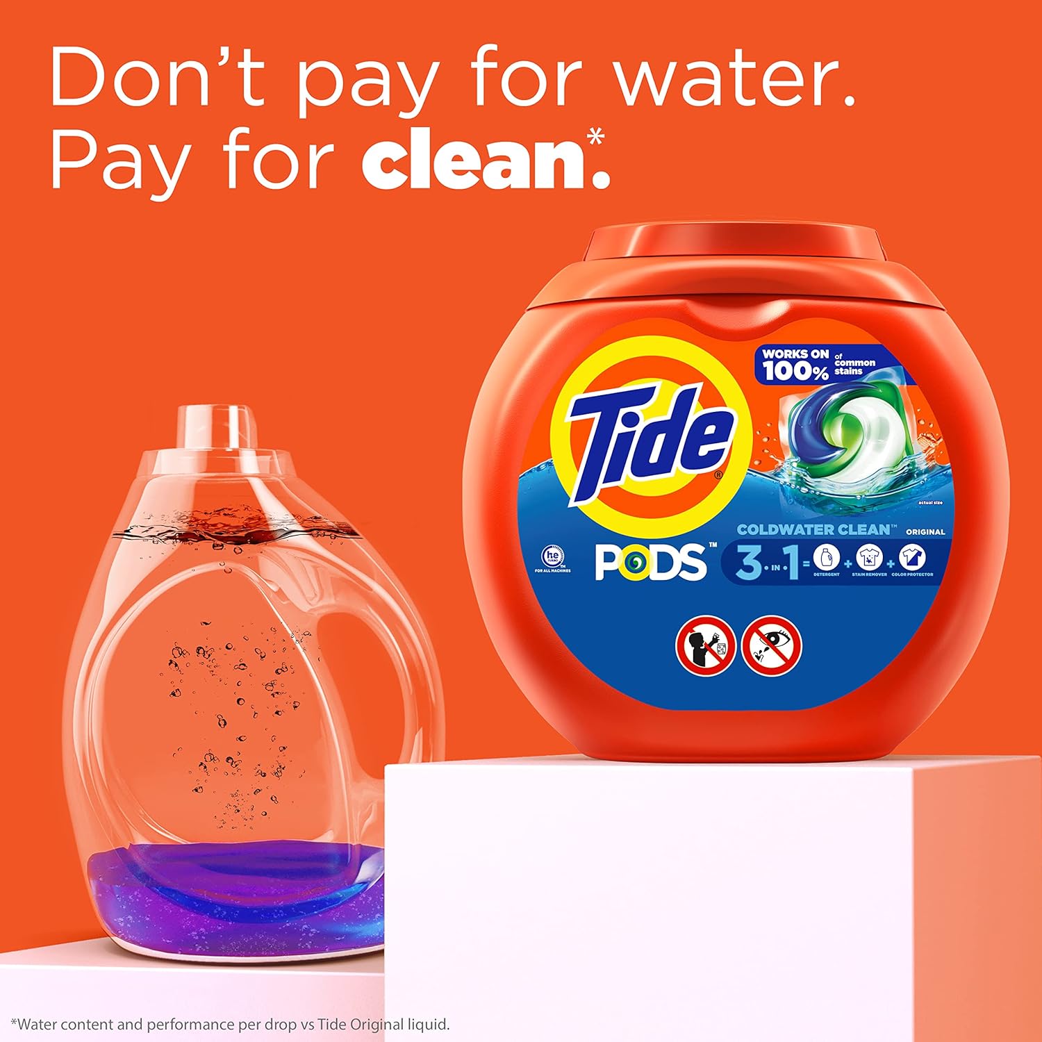 Tide Ultra OXI Power PODS with Odor Eliminators Laundry Detergent Pacs 45 Count For Visible and Invisible Dirt