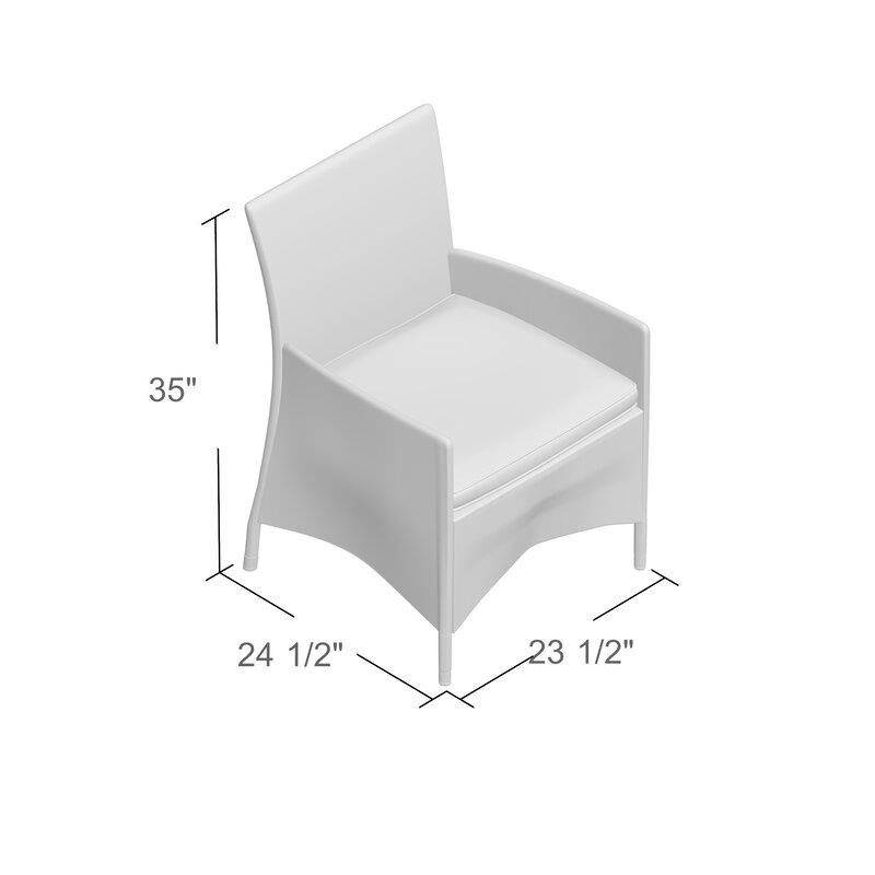 Decastro Rectangular 8 - Person 67'' Long Dining Set with Cushions