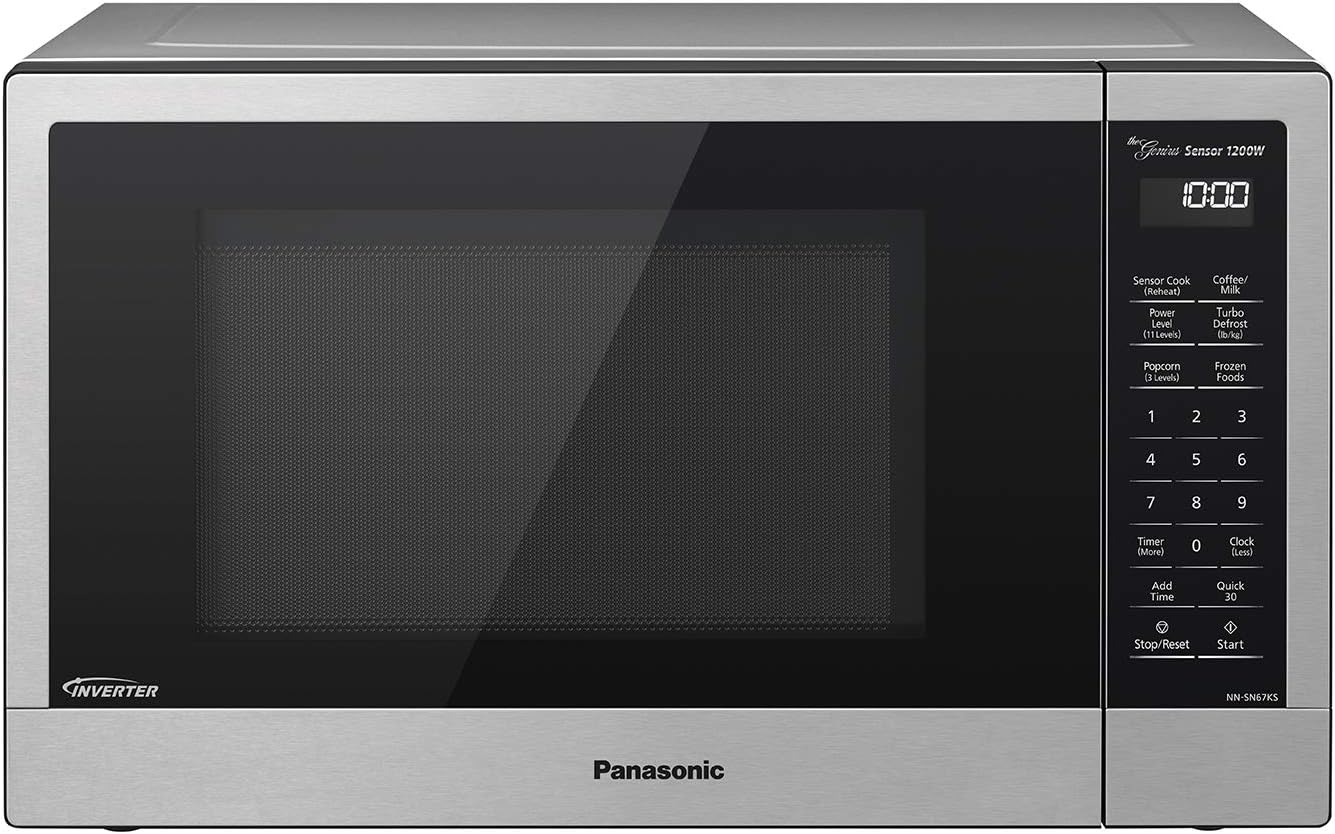 Panasonic Microwave Oven NN-SN686S Stainless Steel Countertop/Built-In with Inverter Technology and Genius Sensor, 1.2 Cubic Foot, 1200W