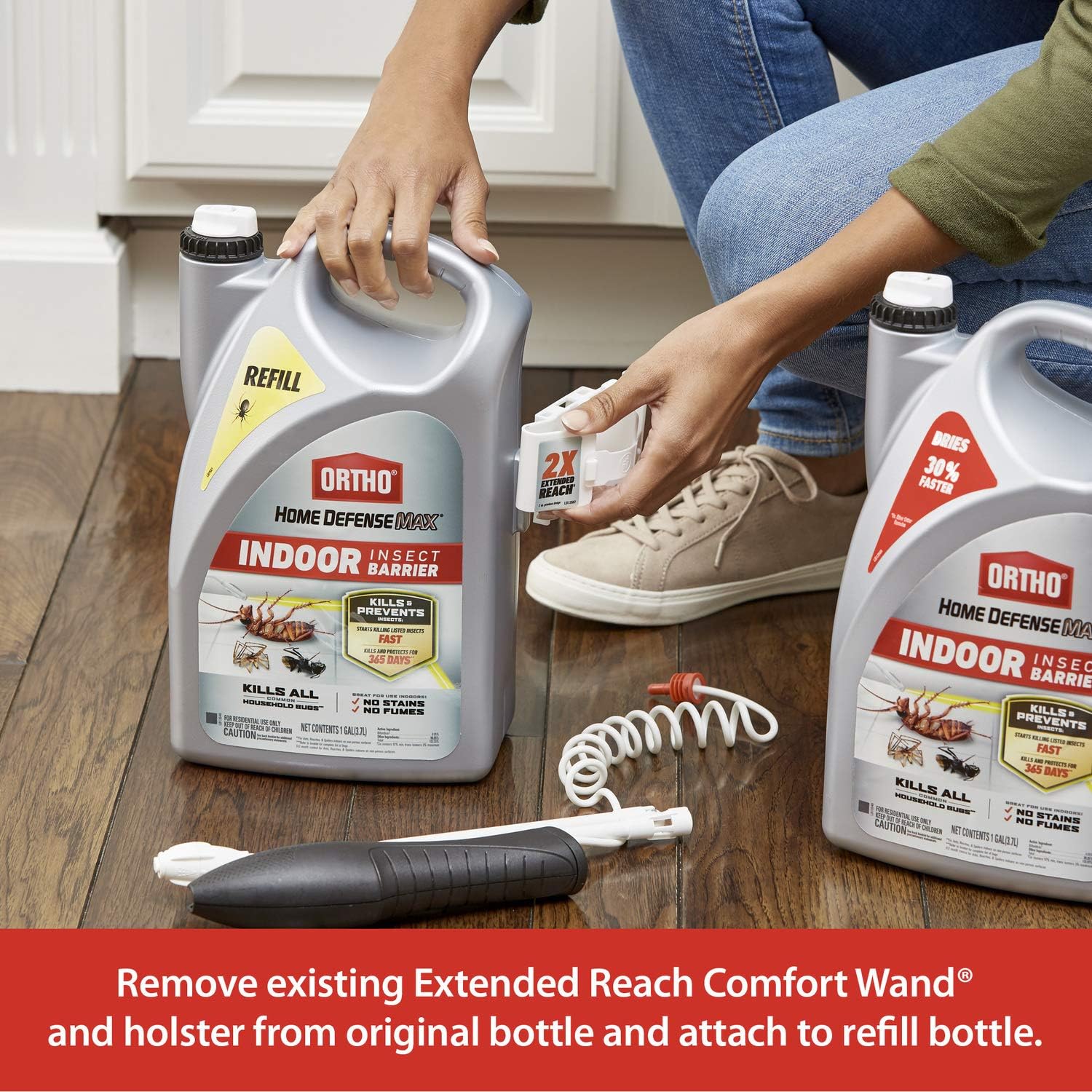 Ortho Home Defense Max Indoor Insect Barrier: Starts to Kill Ants, Roaches, Spiders, Fleas & Ticks Fast, 1 gal.