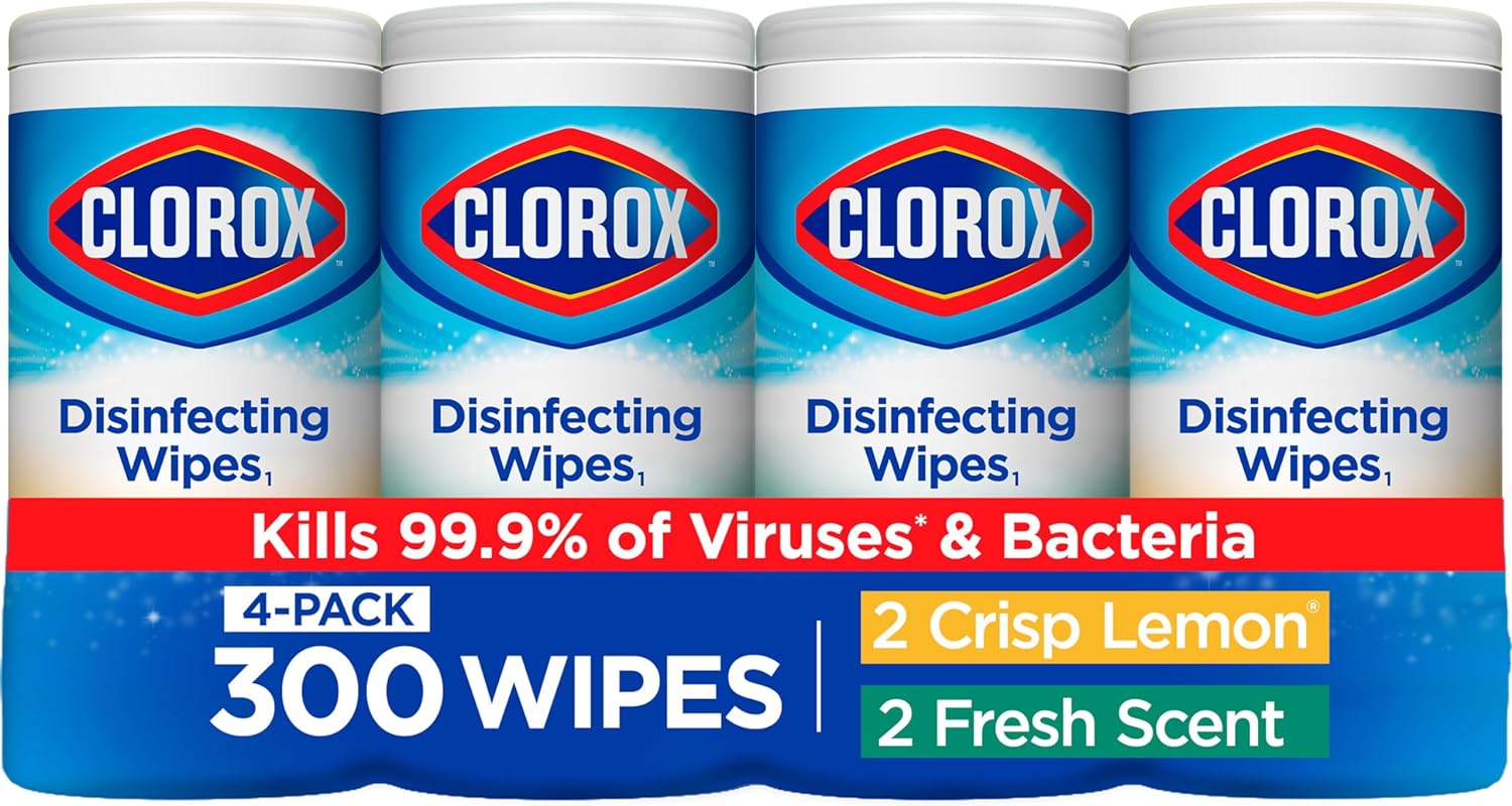 Clorox Disinfecting Wipes Value Pack, Household Essentials, 75 Count, Pack of 3 (Package May Vary)