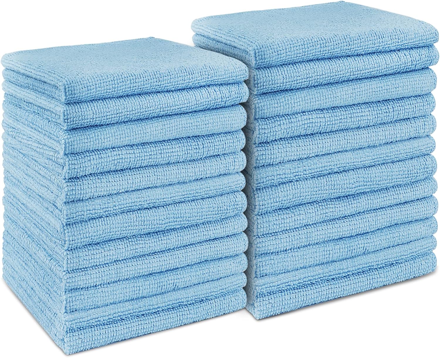 AIDEA Microfiber Cleaning Cloths White-50PK, Absorbent Cleaning Rags, Lint-Free Rags, Kitchen Towels Dusting Cloth, Bar Rags for Cleaning, Cleaning Towels Wash Cloth, Dish Towels White-11.5