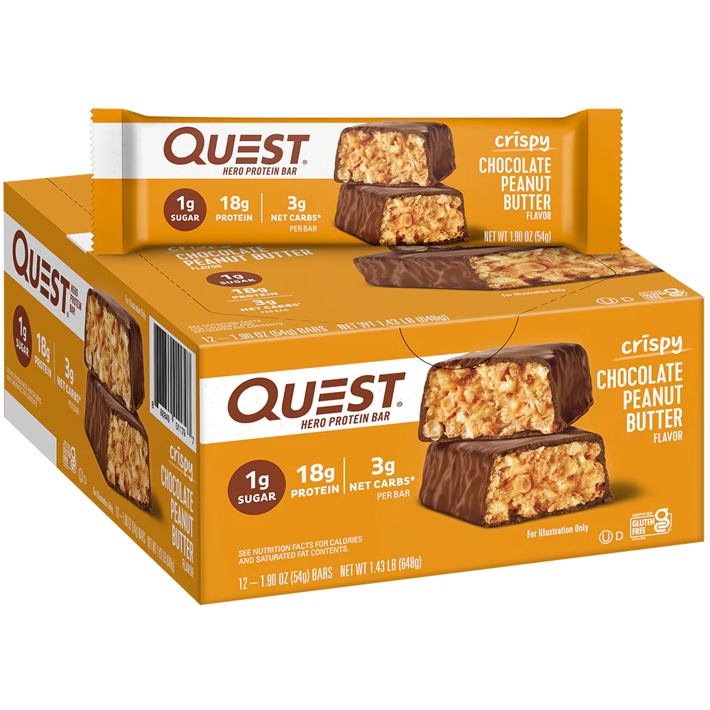 Chocolate Peanut Butter Crispy Hero Protein Bars