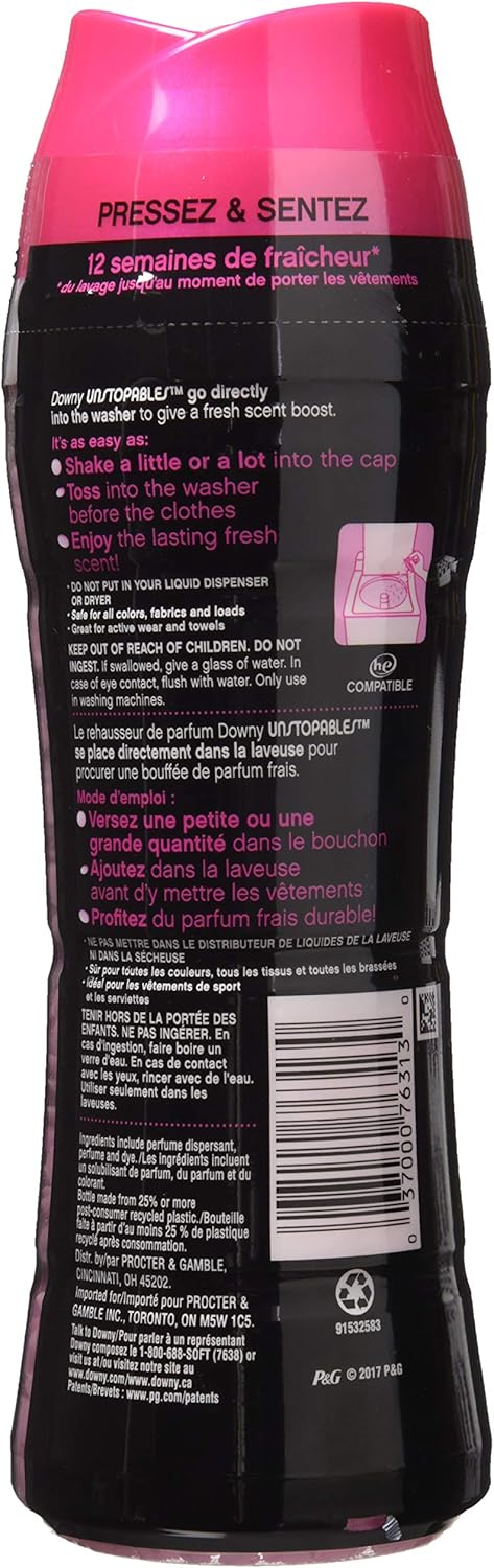 Downy Unstopables In Wash Scent Booster Beads, Fresh Scent, 24 oz, Downy Scent Booster Beads, Unstoppable Laundry Beads, Odor Protection