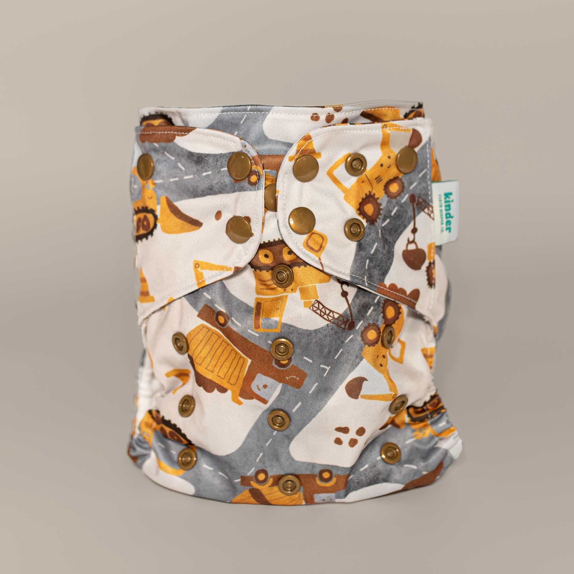 Kinder Cloth Diaper Co. Patterned Pocket Cloth Diaper with Athletic Wicking Jersey