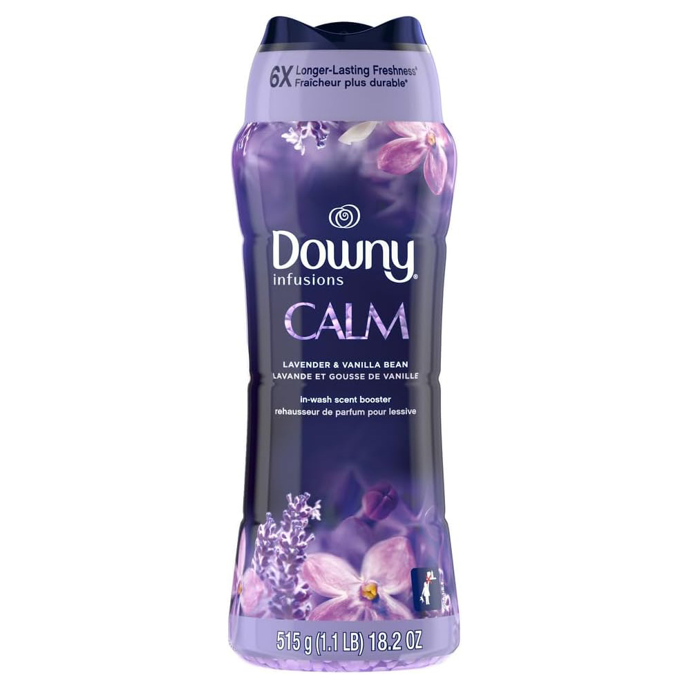 Downy Infusions In Wash Scent Booster Beads, CALM, Soothing Lavender and Vanilla Bean Scent, 24 oz Laundry Beads