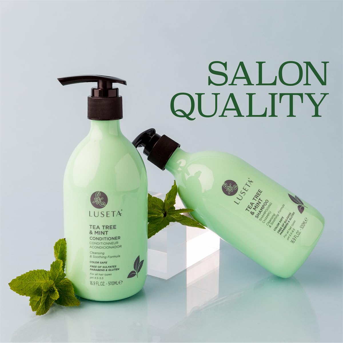 Luseta Biotin Shampoo and Conditioner for HairGrowth - Thickening Shampoo for Thinning Hair andHair Loss - Infused with Argan Oil to Repair DamagedDry Hair - Sulfate Free Paraben Free-2 x 16.9 fl oz