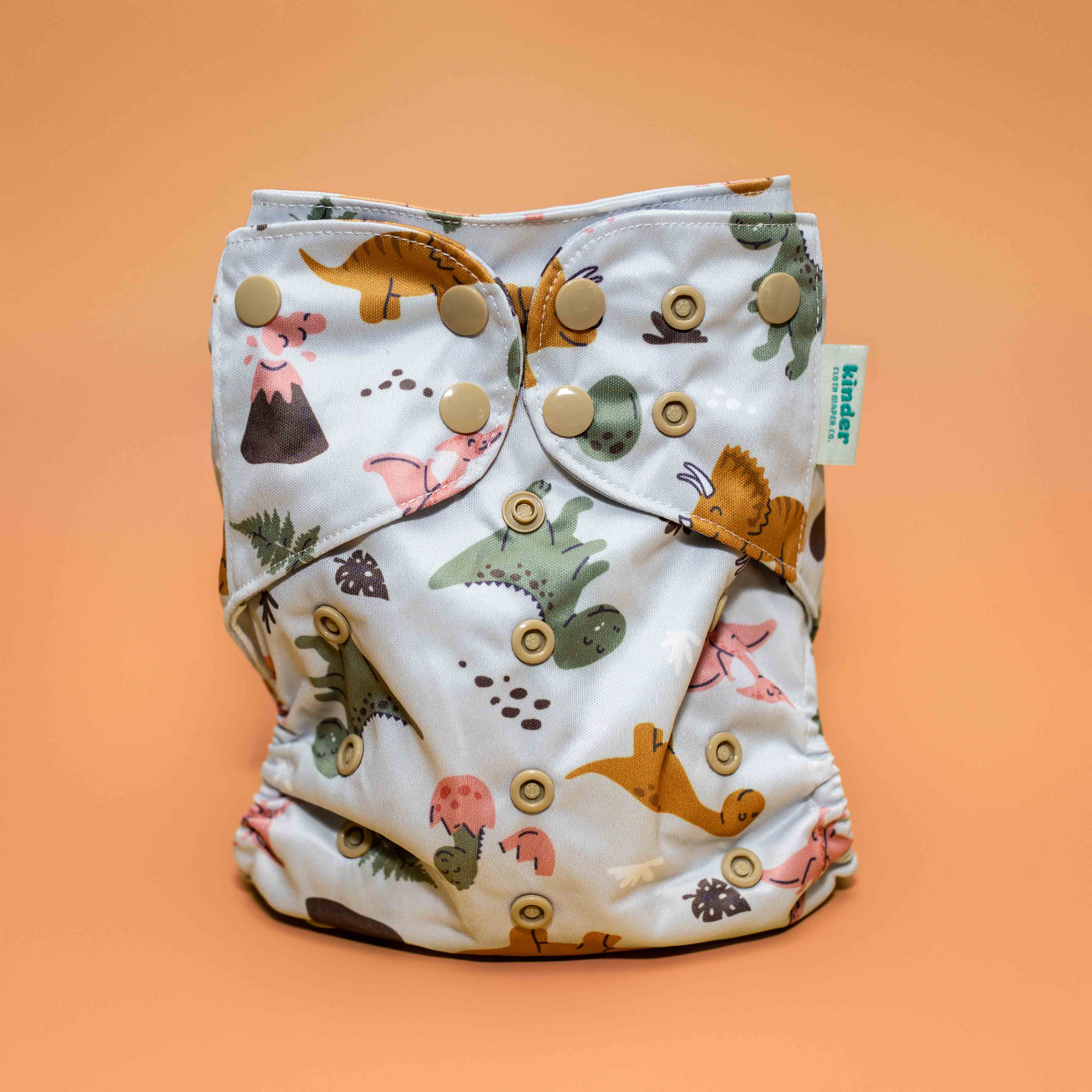 Kinder Cloth Diaper Co. Patterned Basics Pocket Cloth Diaper with Athletic Wicking Jersey