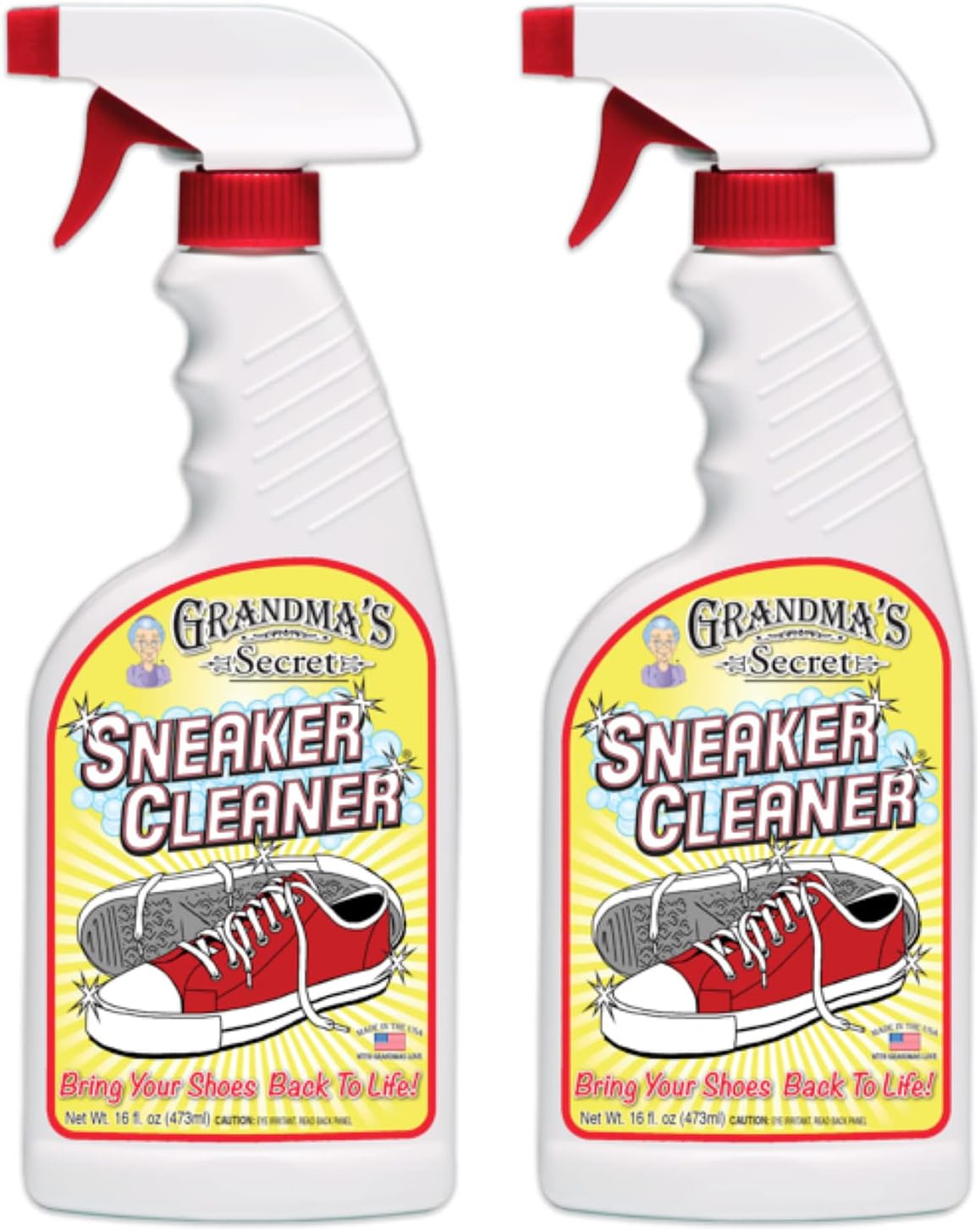 Grandma's Secret Spot Remover Laundry Spray - Chlorine, Bleach and Toxin-Free Fabric Stain Remover for Clothes - Removes Oil, Paint, Blood and Pet Stains - 16 Oz, 2 Pack