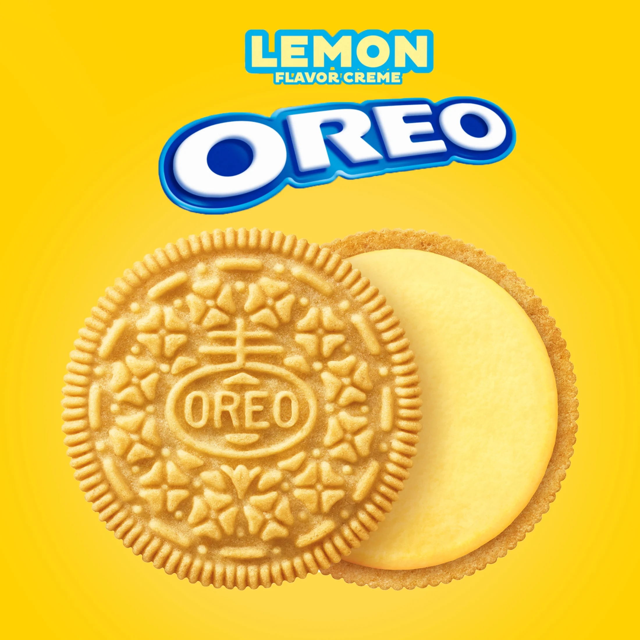 (3 pack) OREO Lemon Creme Sandwich Cookies, Family Size, 18.71 oz
