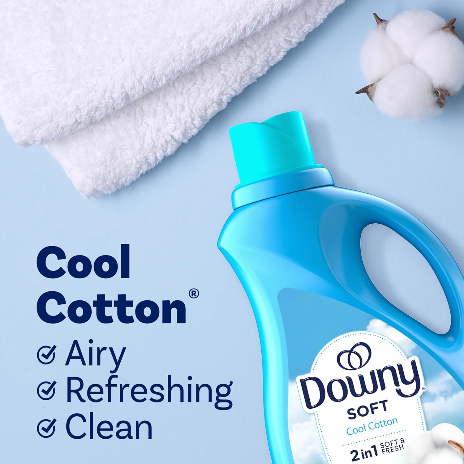 Downy Fabric Softener Liquid, April Fresh Scent, 140 fl oz, 190 Loads, HE Compatible
