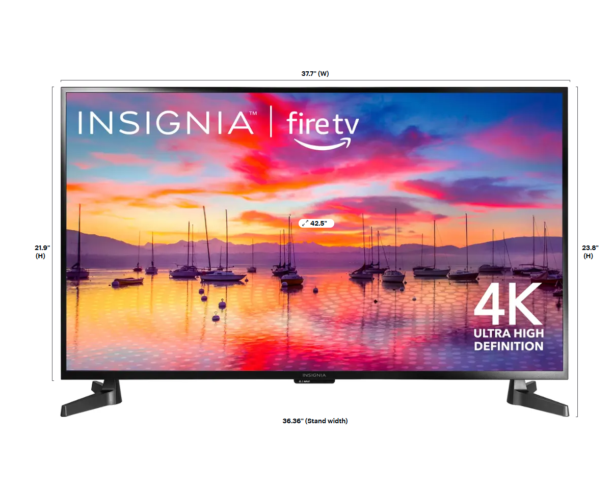 INSIGNIA 43-inch Class F30 Series LED 4K UHD Smart Fire TV with Alexa Voice Remote (NS-43F301NA25)