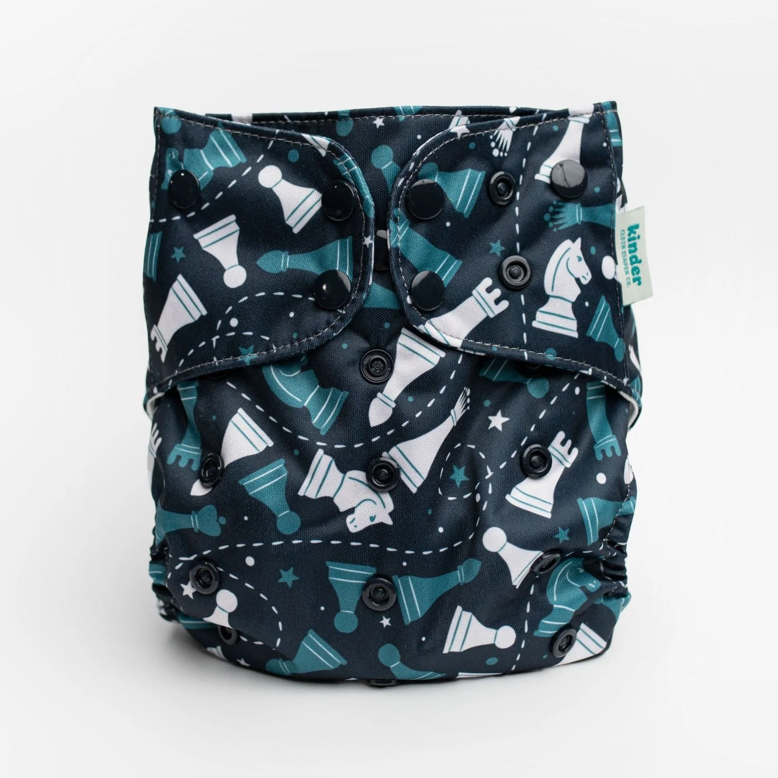 Kinder Cloth Diaper Co. Patterned Basics Pocket Cloth Diaper with Athletic Wicking Jersey