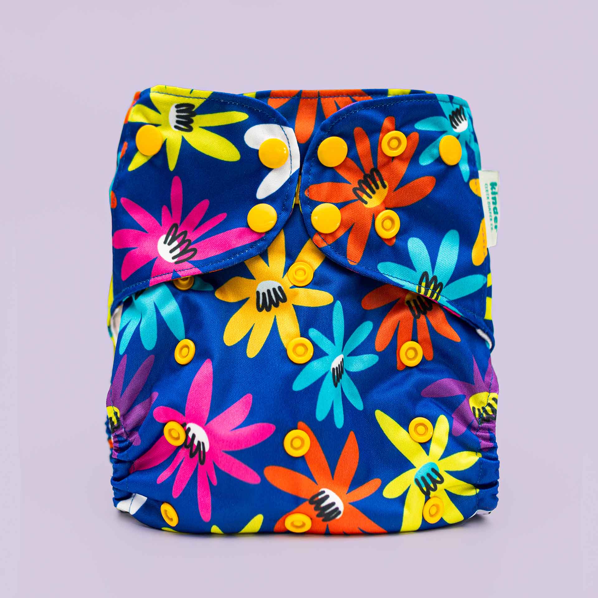 Kinder Cloth Diaper Co. Patterned Basics Pocket Cloth Diaper with Athletic Wicking Jersey