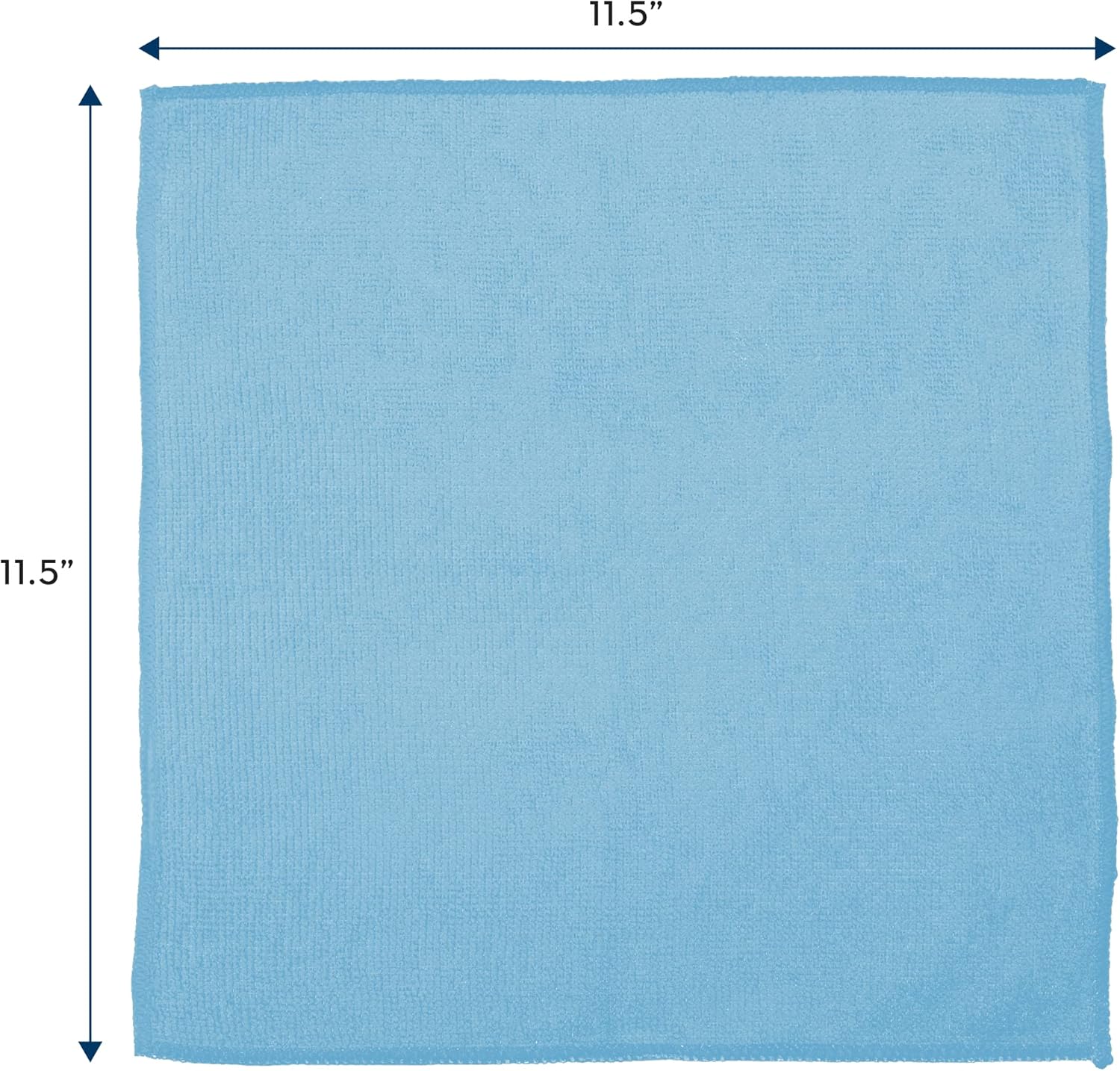 S&T INC. 150 Pack Microfiber Cleaning Cloth, Bulk Microfiber Towel for Home, Reusable Microfiber Towels for Cars, Light Blue, 11.5 in. x 11.5 in., 150 Count