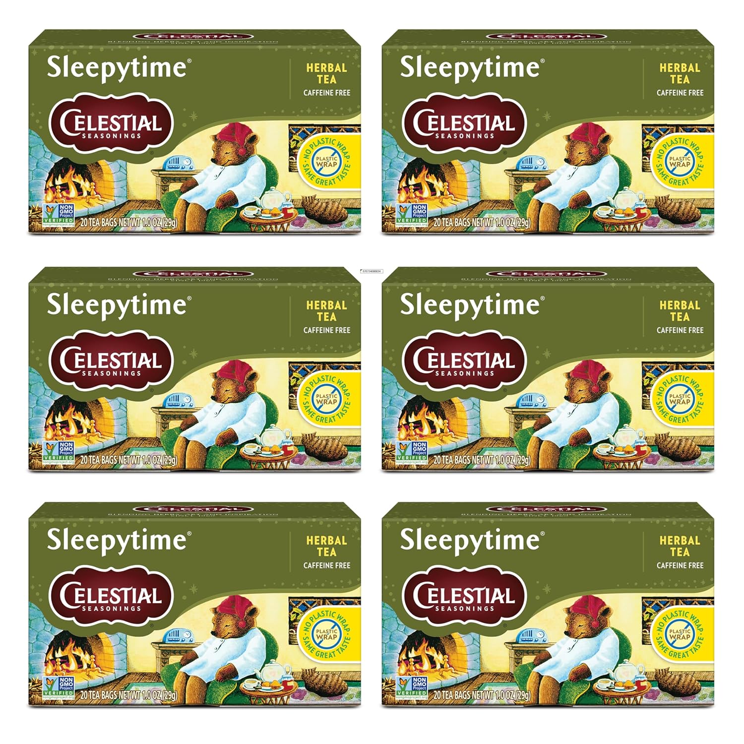 Celestial Seasonings Bengal Spice Herbal Tea, Caffeine Free, 20 Tea Bags Box, (Pack of 6)