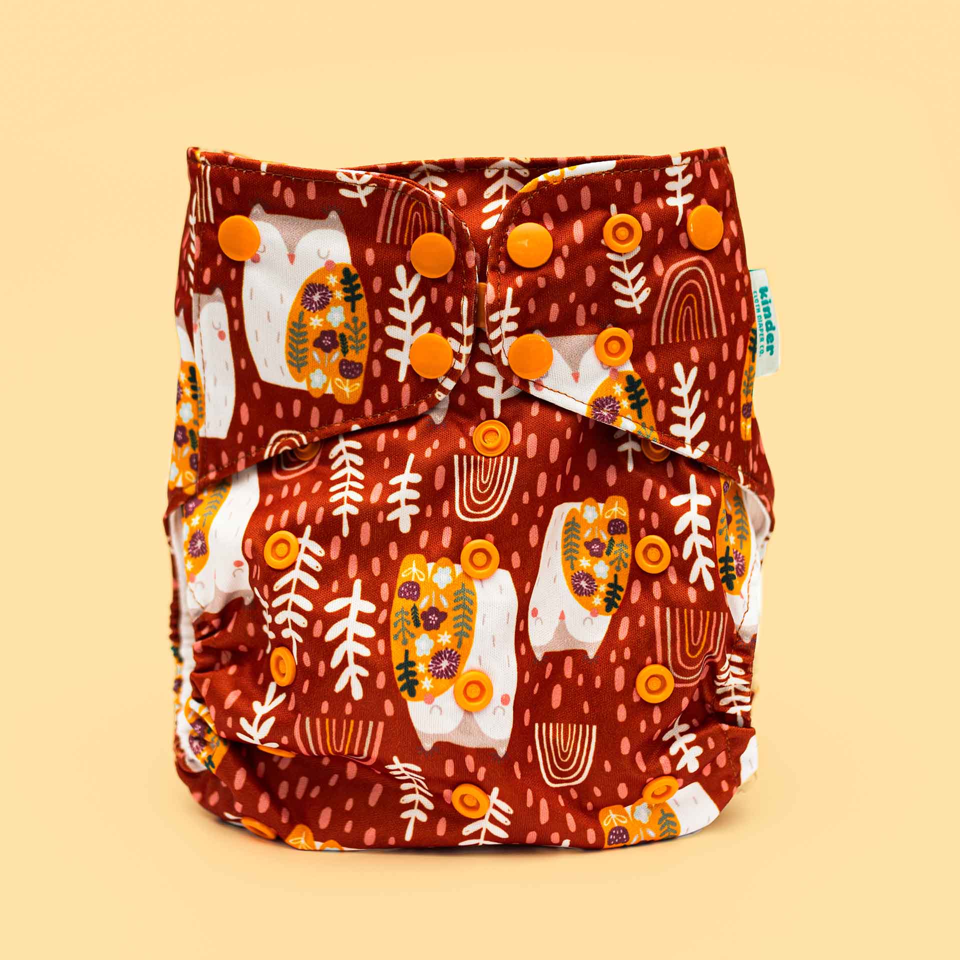 Kinder Cloth Diaper Co. Patterned Basics Pocket Cloth Diaper with Athletic Wicking Jersey