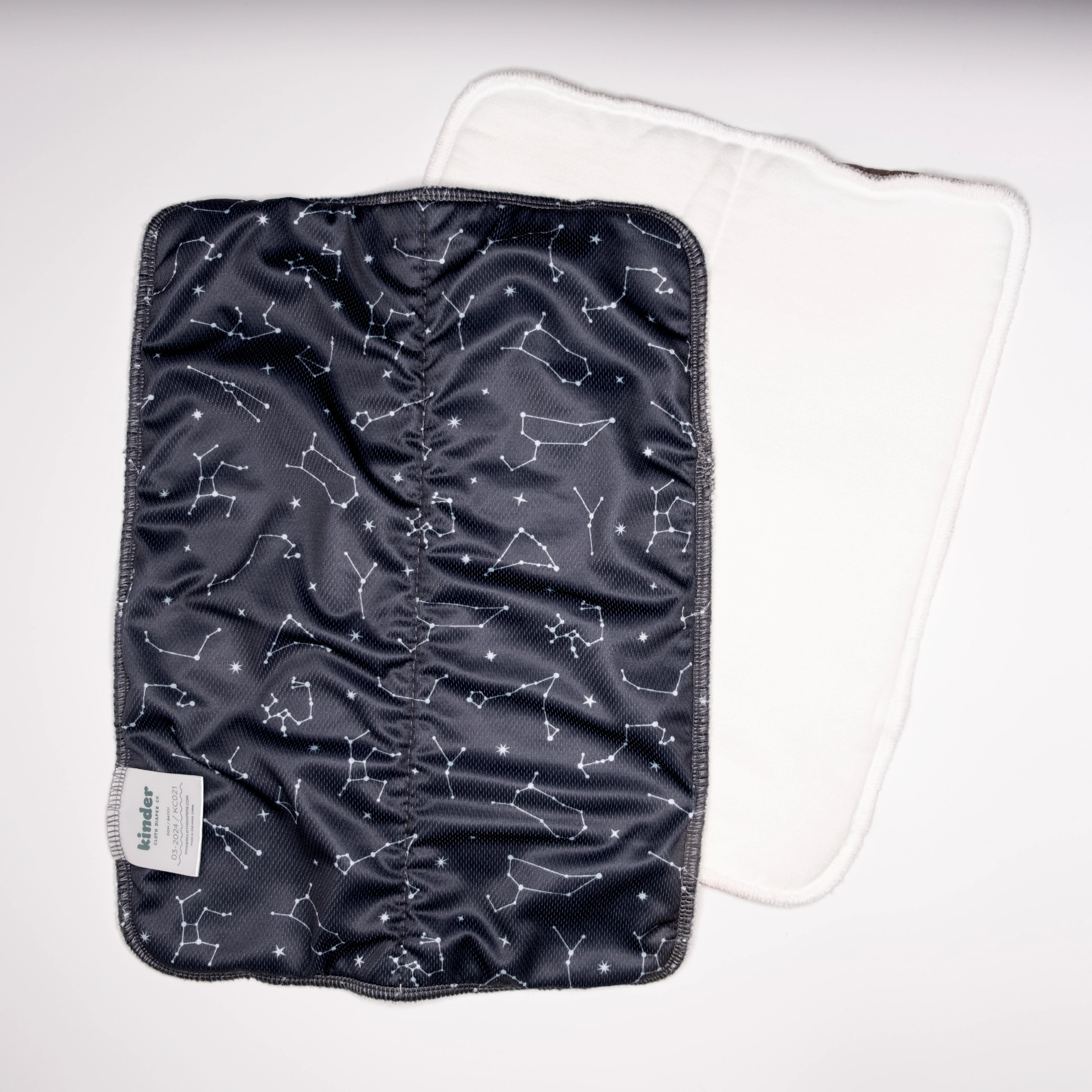 Kinder Cloth Diaper Co. 3-Layer Bamboo Cotton Bookfold Insert with Athletic Wicking Jersey