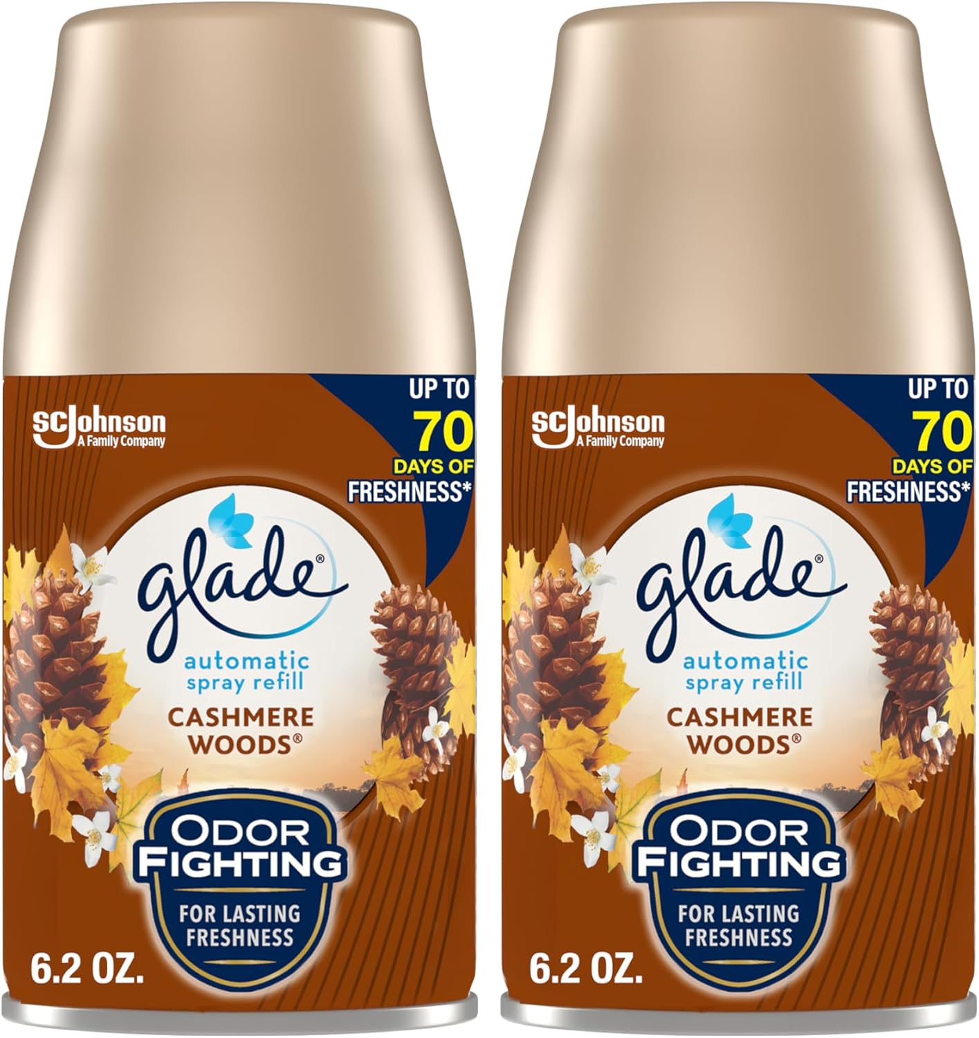 Glade Automatic Spray Air Freshener Refill, Scented Air Freshener for Home and Bathroom, Clean Linen, 6.2 Oz, 2 Count