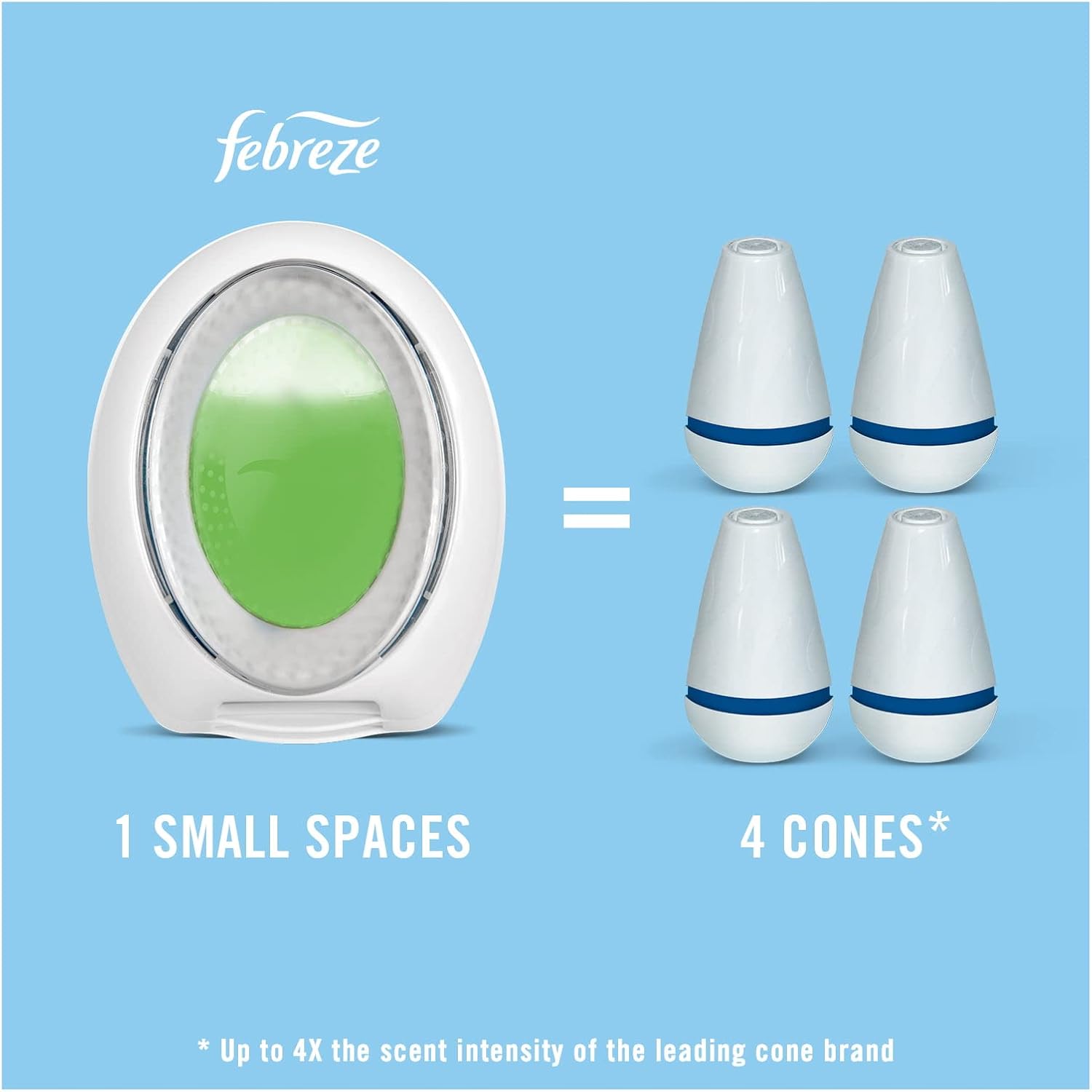 Febreze Small Spaces Air Freshener Linen & Sky, .25 fl. oz., Pack of 4