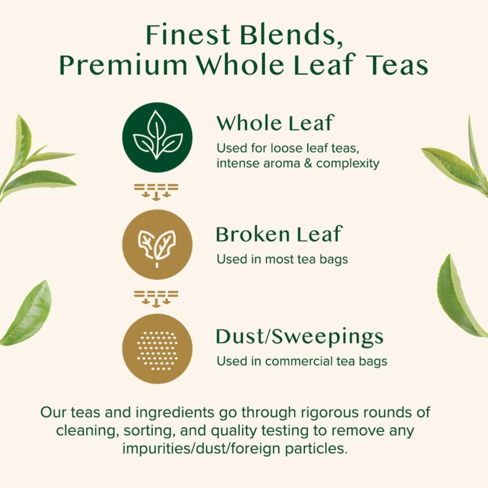 VAHDAM, Organic Turmeric Ginger Herbal Tea Bags (100 Pyramid Tea Bags) Caffeine Free, Non GMO, Gluten Free | 100% Pure Herbal Blend - Savory & Spicy | Plant-Based Tea Bags | Resealable Ziplock Pouch