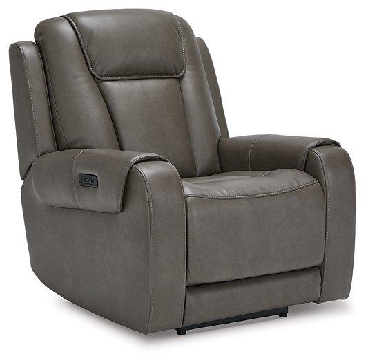 Card Player Smoke Power Recliner