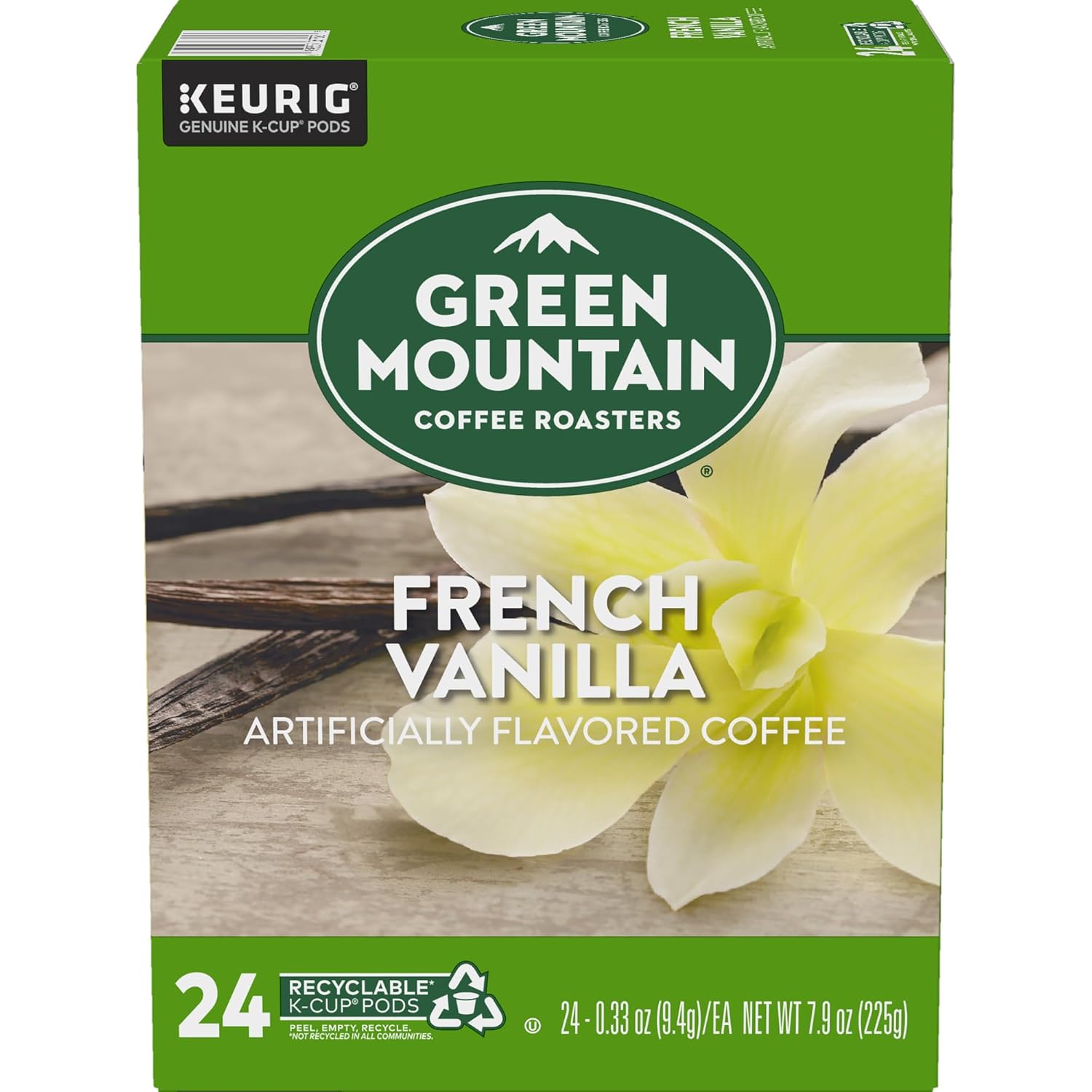 Green Mountain Coffee Roasters Caramel Vanilla Cream Keurig Single-Serve K-Cup pods, Light Roast Coffee, 72 Count (6 Packs of 12)
