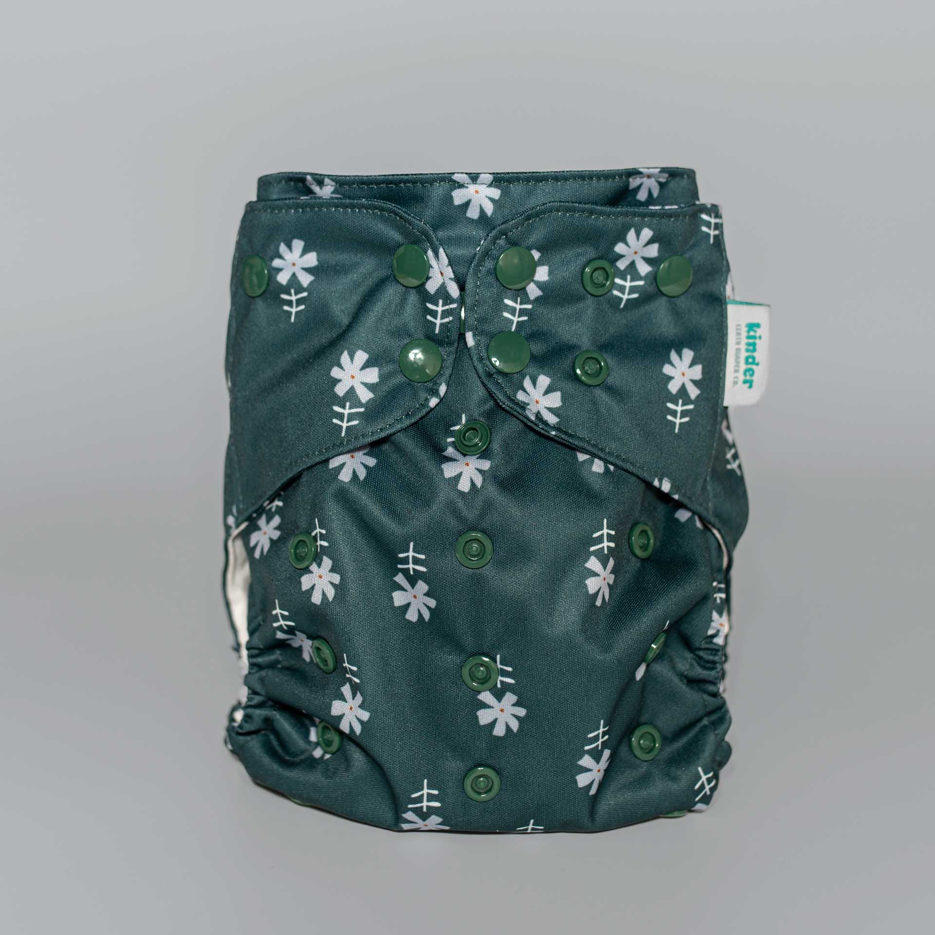 Kinder Cloth Diaper Co. Patterned Basics Pocket Cloth Diaper with Athletic Wicking Jersey