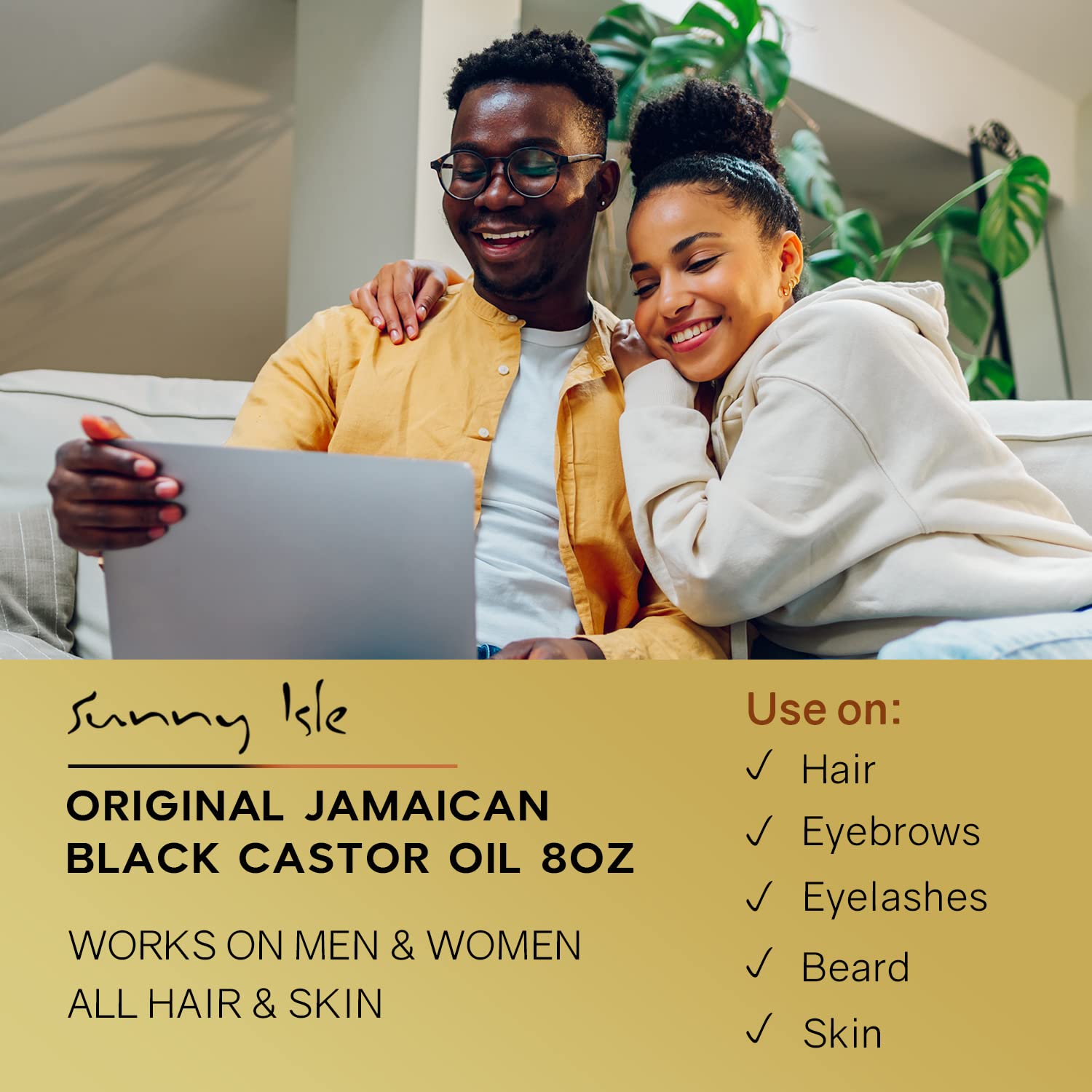 Sunny Isle Jamaican Black Castor Oil 4oz | 100% Natural Treatment for Hair, Scalp and Skin