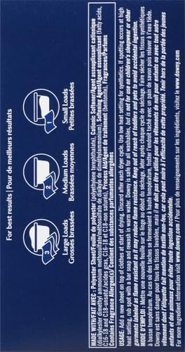 Downy Infusions Mega Dryer Sheets, Laundry Fabric Softener, CALM, Lavender and Vanilla Bean, 180 Count (3 box of 60 sheets)