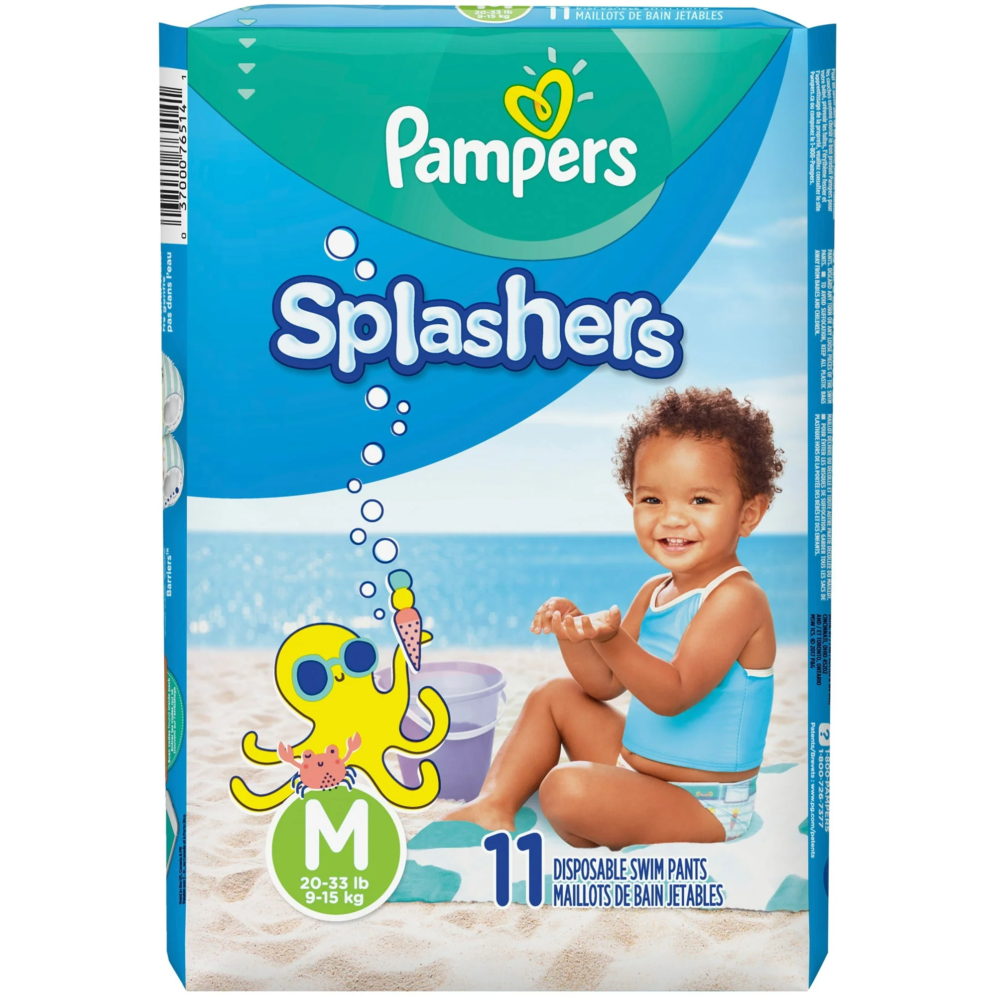 Pampers Splashers Swim Diapers Size M 11 Count