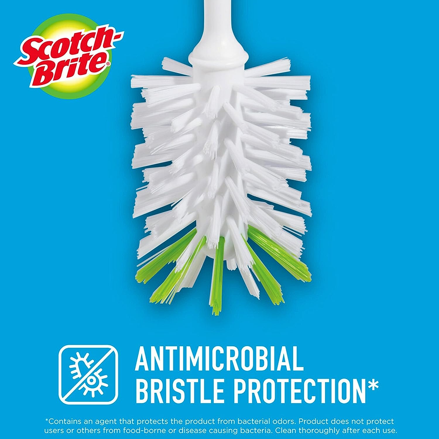 Scotch-Brite Kitchen Brush Kit - Glass and Water Bottle Brush & Advanced Soap Control Dishwand Brush - Scrub Brushes for Cleaning Kitchen and Washing Dishes