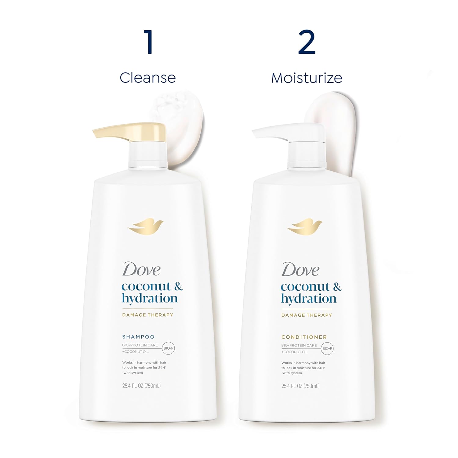 Dove Ultra Care Coconut & Hydration Conditioner for Dry Hair with Jojoba and Sweet Almond Oils, 25.4 oz