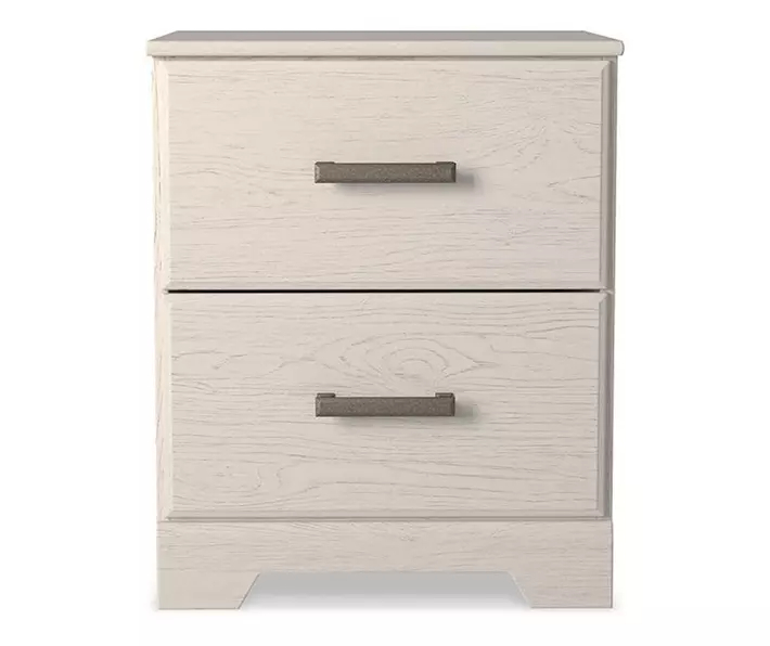 Dotson White 2-Drawer Nightstand