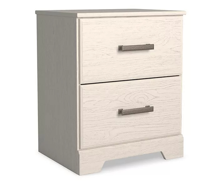 Dotson White 2-Drawer Nightstand