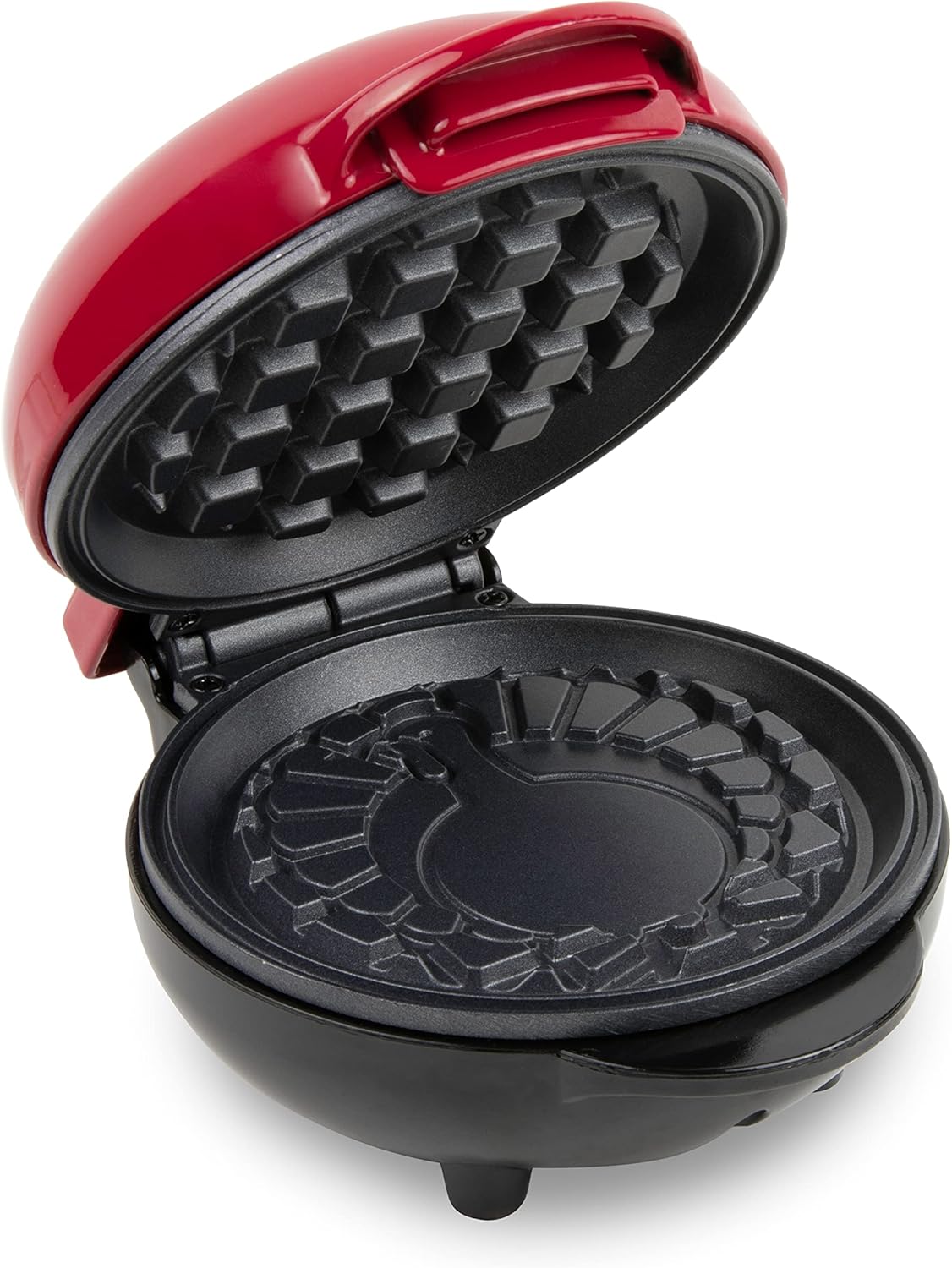 Nostalgia MyMini Cars and Trucks Shape Electric Waffle Maker, 5-Inch Non-Stick Griddle for Waffles, Hash Browns, Eggs, and More, Yellow