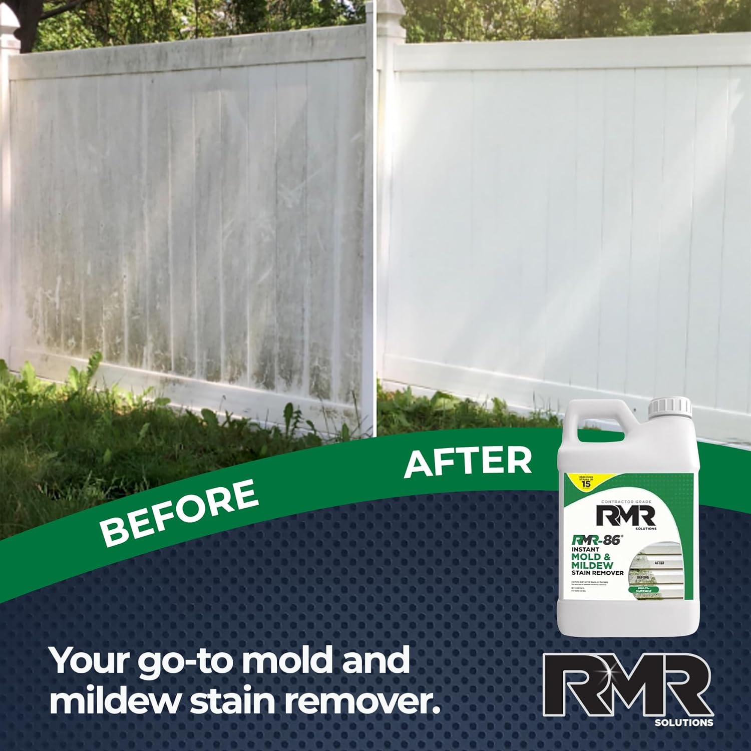 RMR-86 Instant Mold and Mildew Stain Remover Spray - Scrub Free Formula, 32 Fl Oz