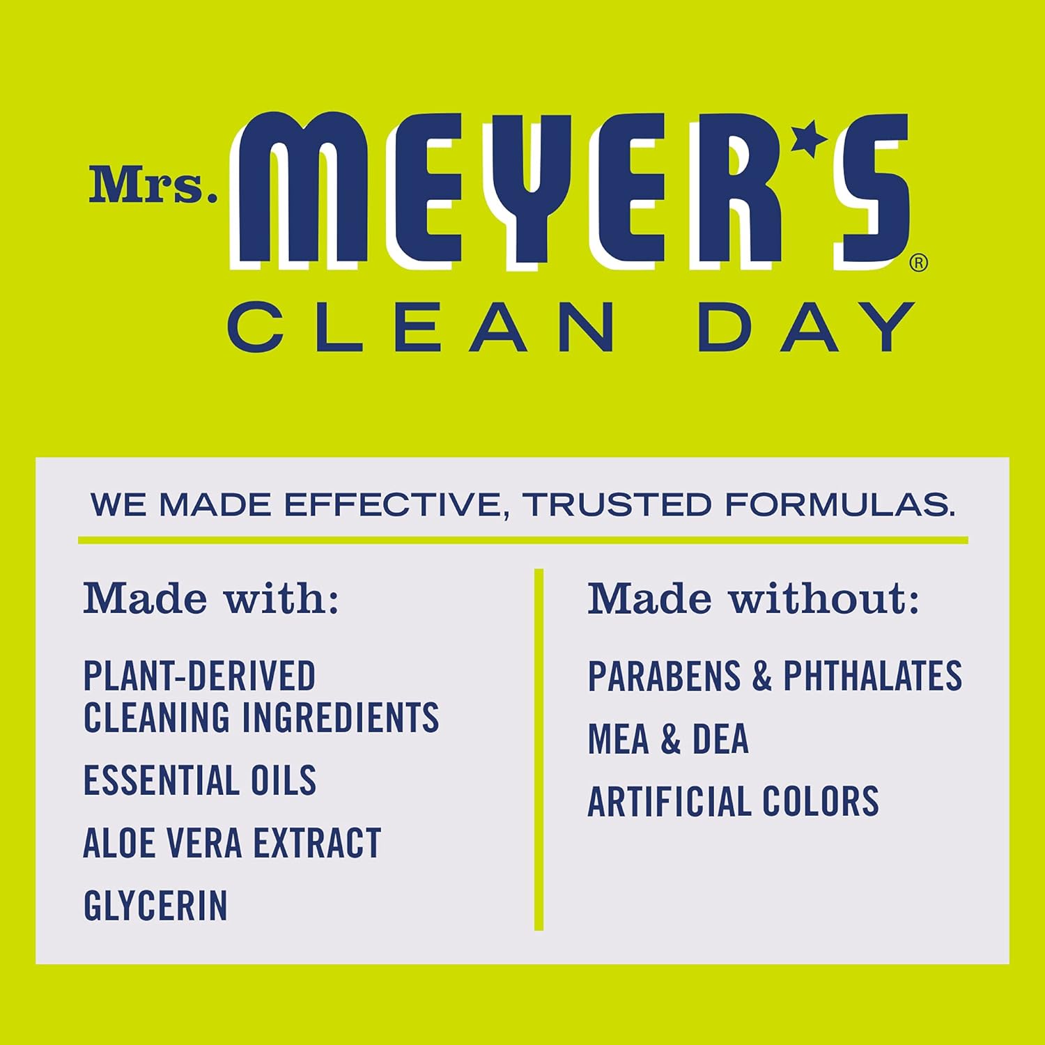 MRS. MEYER'S CLEAN DAY Liquid Dish Soap, Biodegradable Formula, Basil, 16 fl. oz - Pack of 3