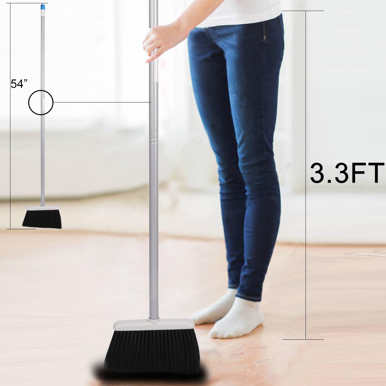 TreeLen Broom and Dustpan Set with 52