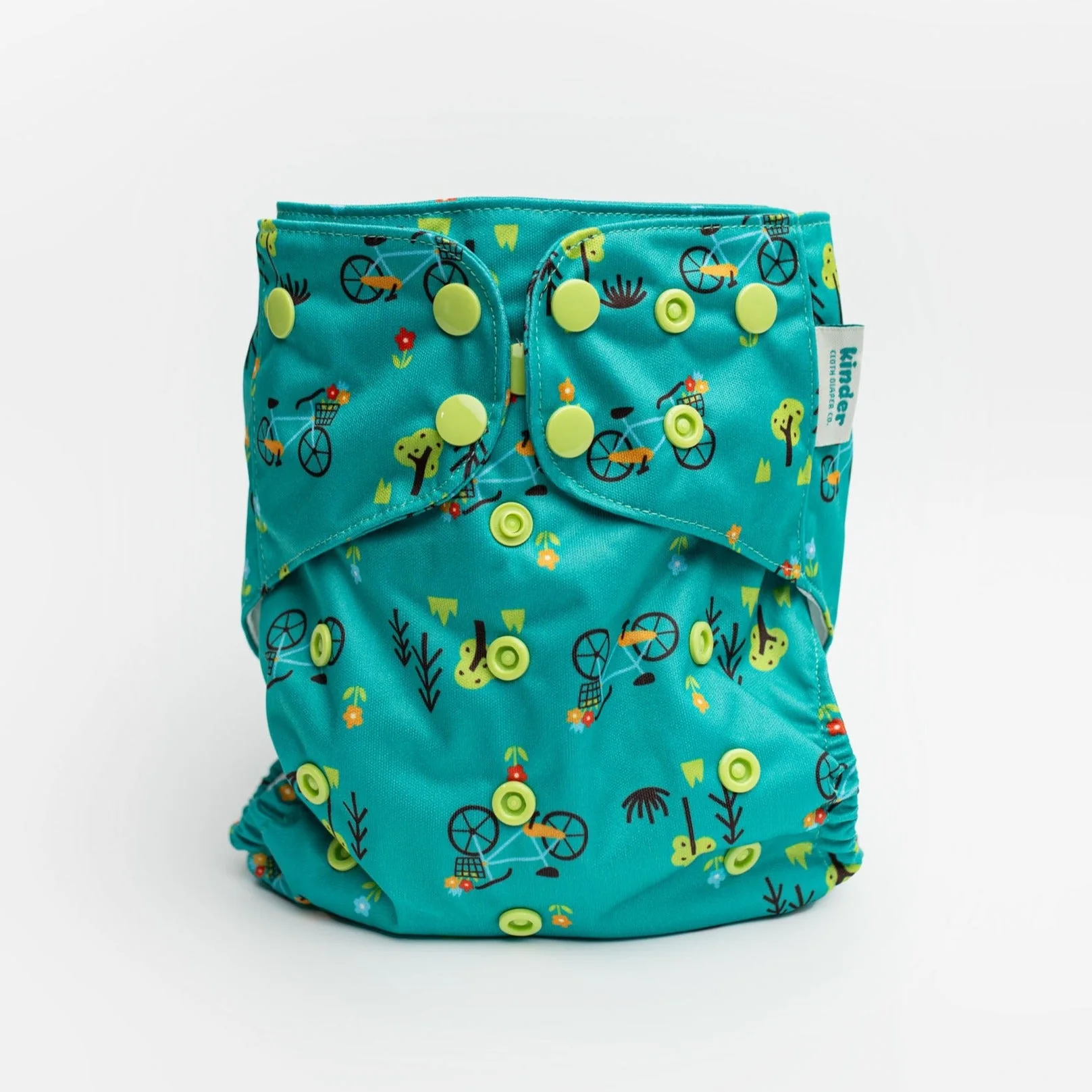 Kinder Cloth Diaper Co. Patterned Basics Pocket Cloth Diaper with Athletic Wicking Jersey
