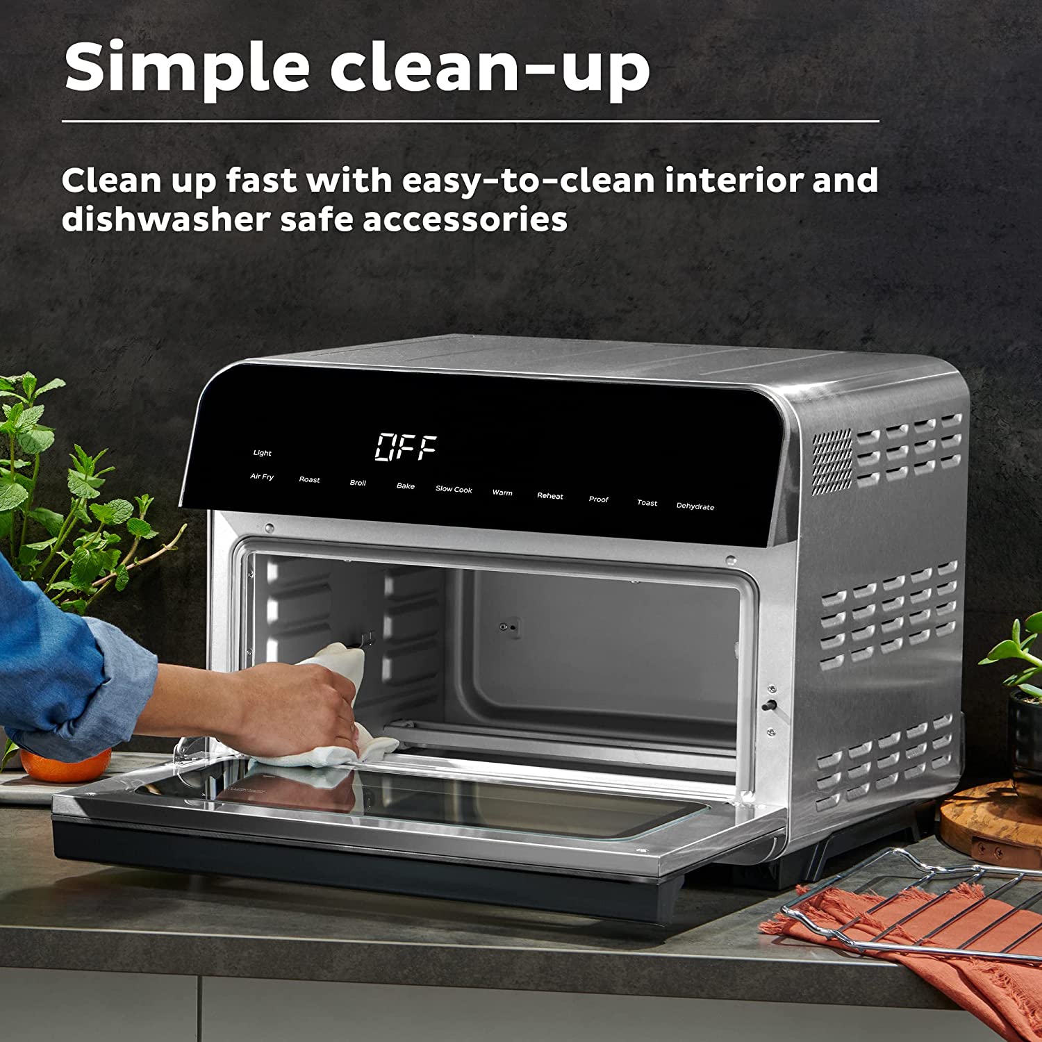 Omni Pro 19 QT/18L Air Fryer Toaster Oven Combo, From the Makers of Pot, 14-in-1 Functions, Fits a 12