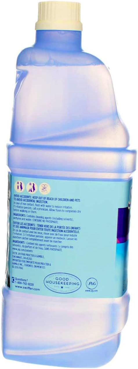 Swiffer WetJet Multi-Purpose Floor Cleaner Solution with Febreze Refill, Lavender Scent, 1.25 Liter -42.2 Fl Oz (Pack of 2)