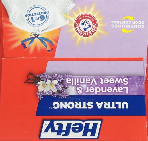 Hefty Ultra Strong Tall Kitchen Trash Bags, Lavender & Sweet Vanilla Scent, 13 Gallon, 80 Count
