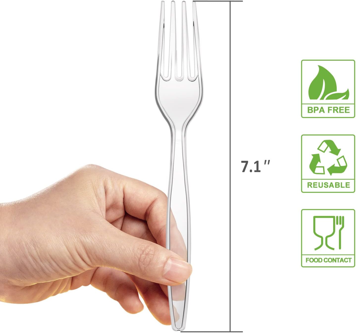 POSATE Heavyweight Plastic Spoons, Clear, 100 Count