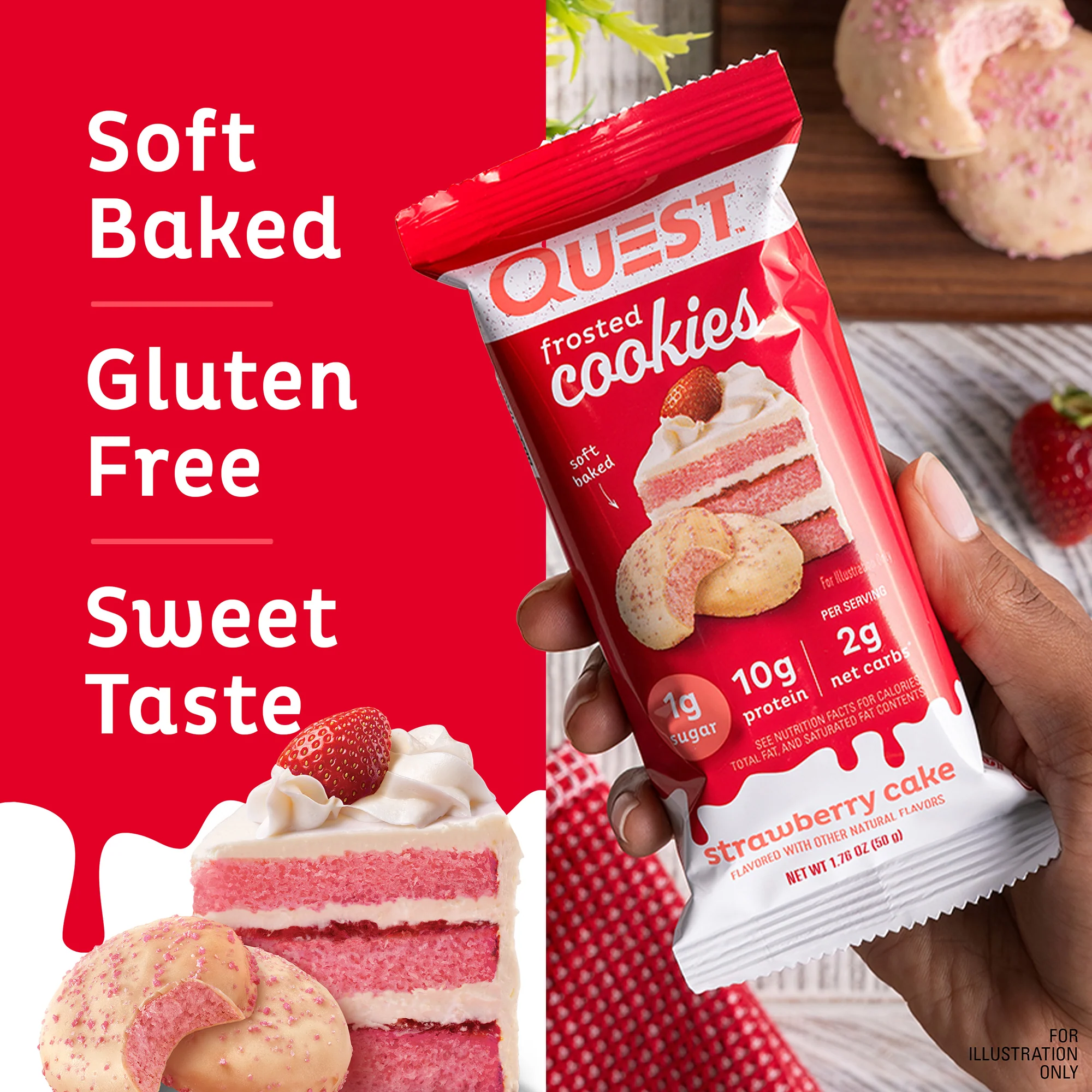 Strawberry Cake Frosted Cookies Twin Pack