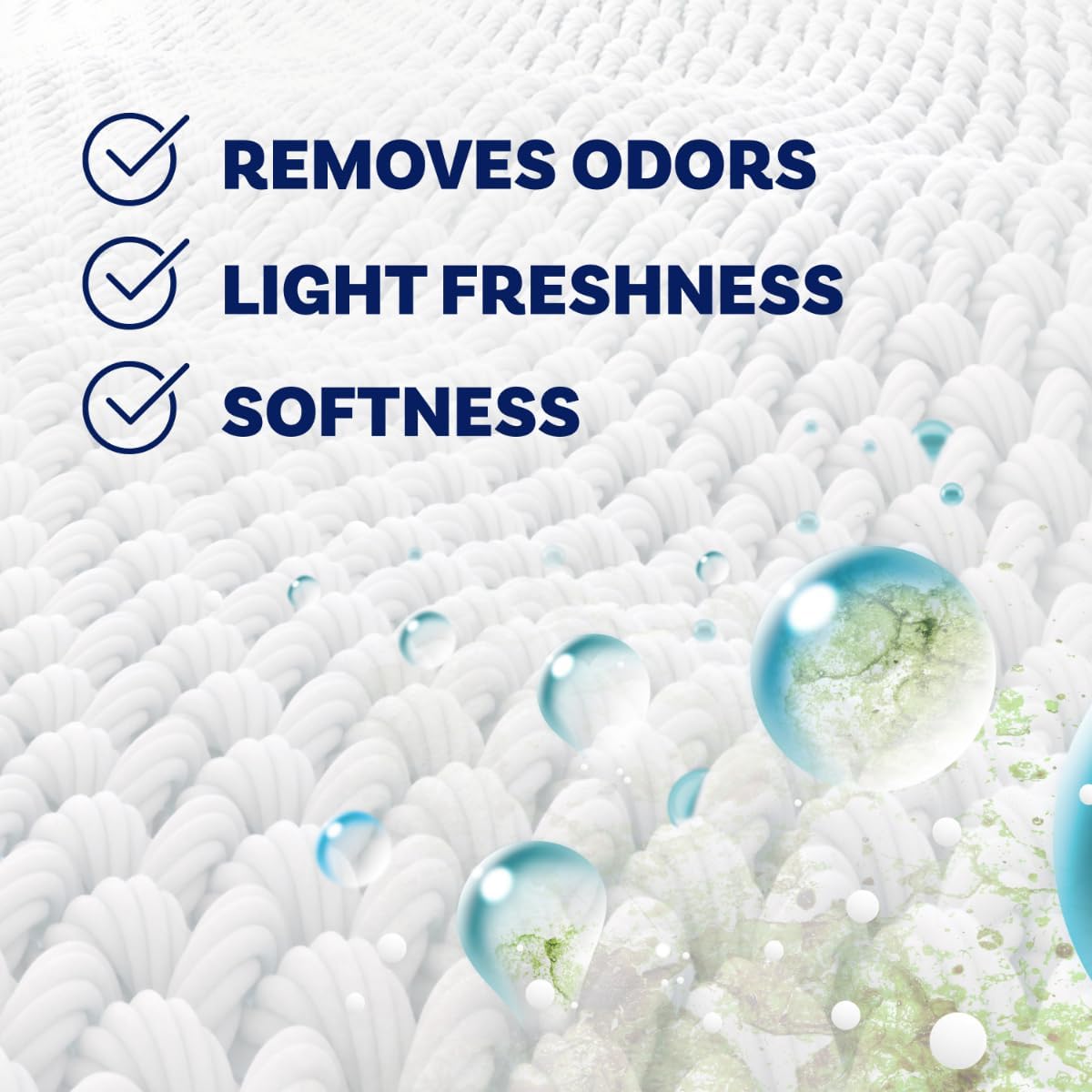 Downy Rinse & Refresh Laundry Odor Remover And Fabric Softener, Cool Cotton, 48 Fl Oz, HE Compatible Laundry Sanitizer, Safe On All Fabrics, Fabric Softener Liquid