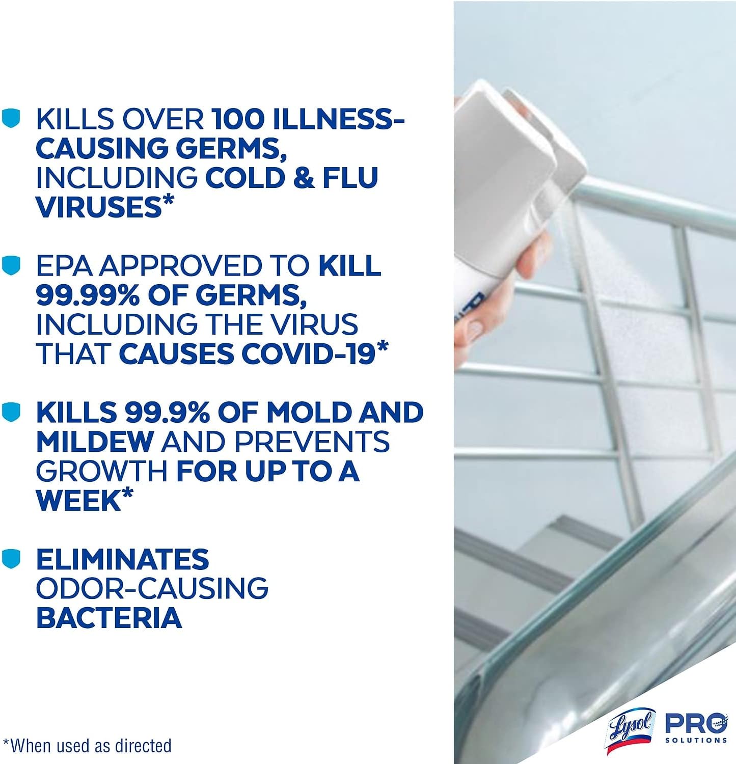 Lysol Disinfectant Spray, Sanitizing and Antibacterial Spray, For Disinfecting and Deodorizing, Lemon Breeze, 19 Fl Oz (Pack of 2), Packaging May Vary