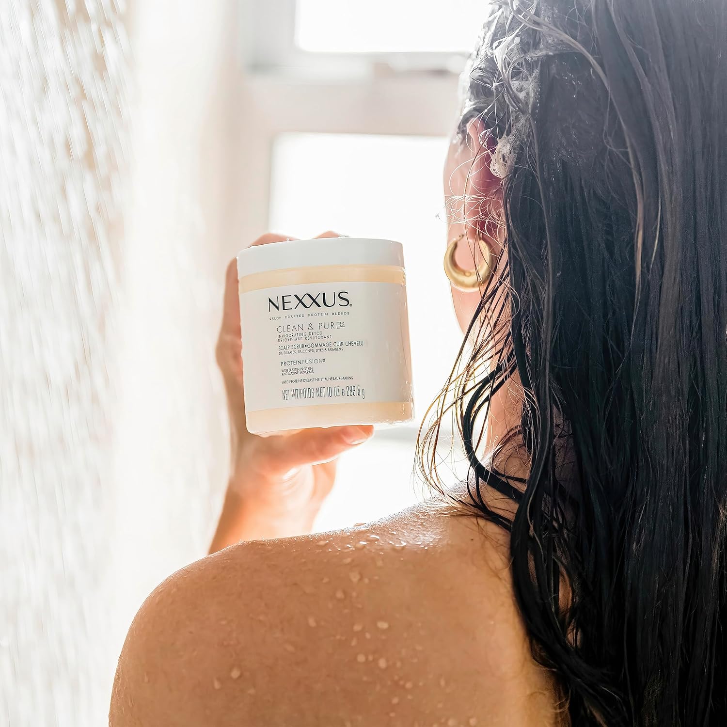Nexxus Sulfate-Free Hair Scrub Exfoliating Scalp Scrub To Nourish & Clarify Silicone, Dye, & Paraben Free Hair Scrub 10 oz